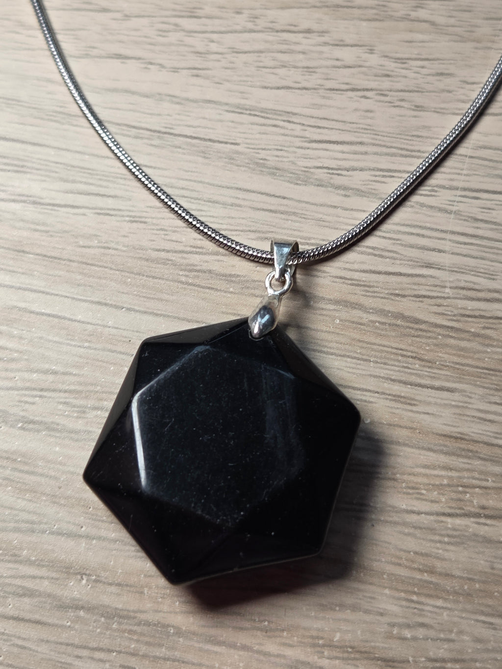 Obsidian crystal handmade necklace