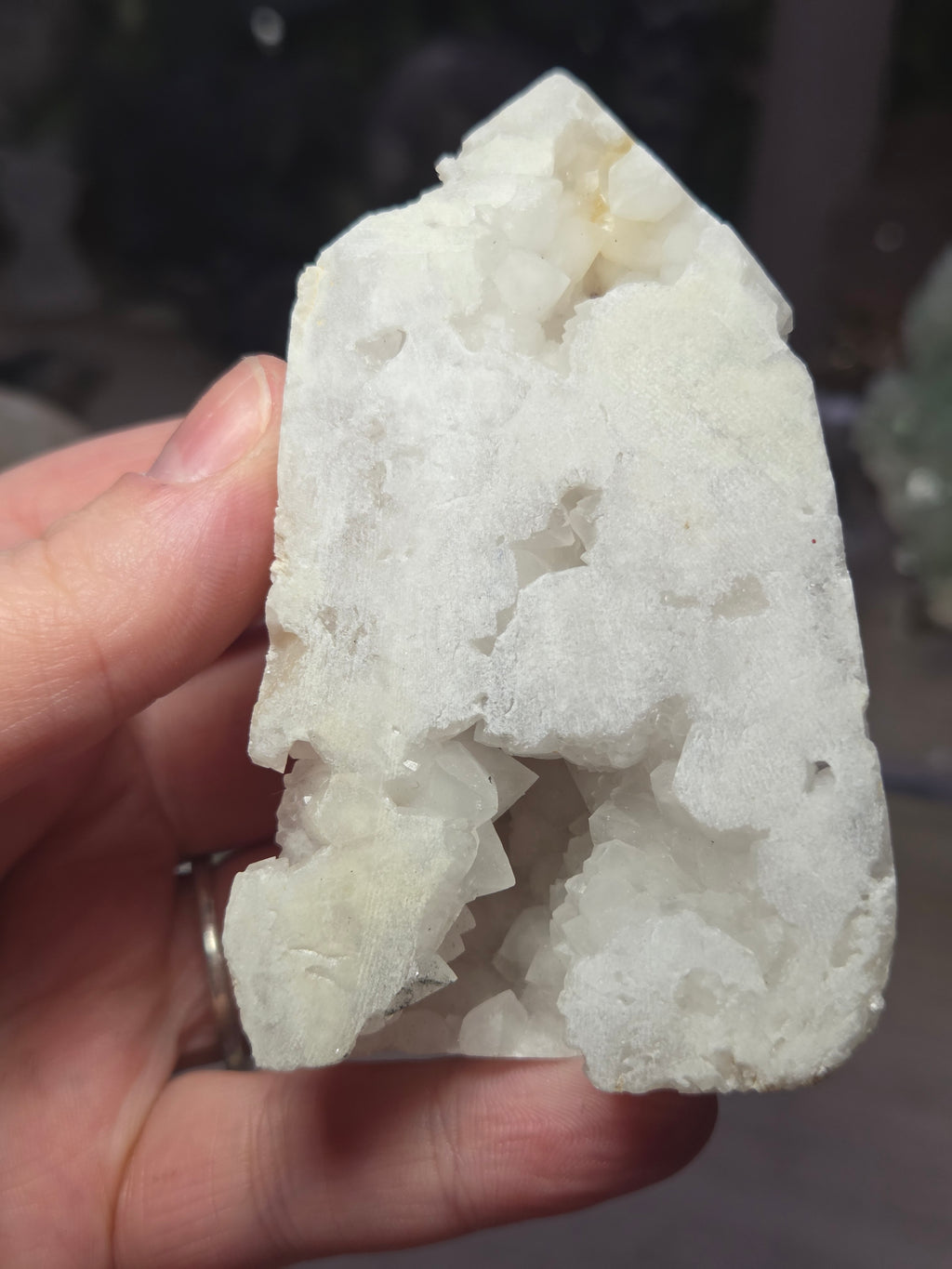 Milky quartz crystal tower
