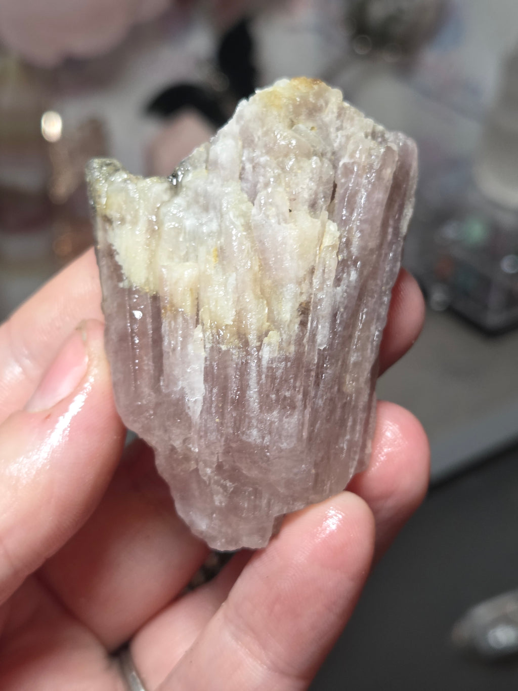 Natural  raw  Tourmaline crystal specimen with Stand