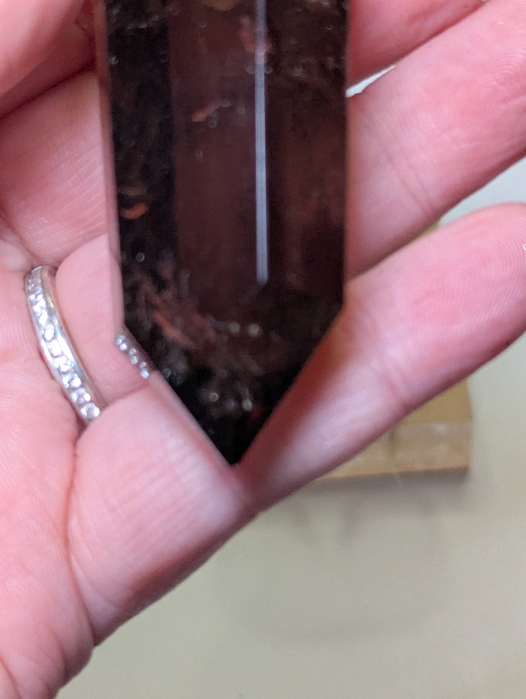 Smokey quartz crystal DT with stand