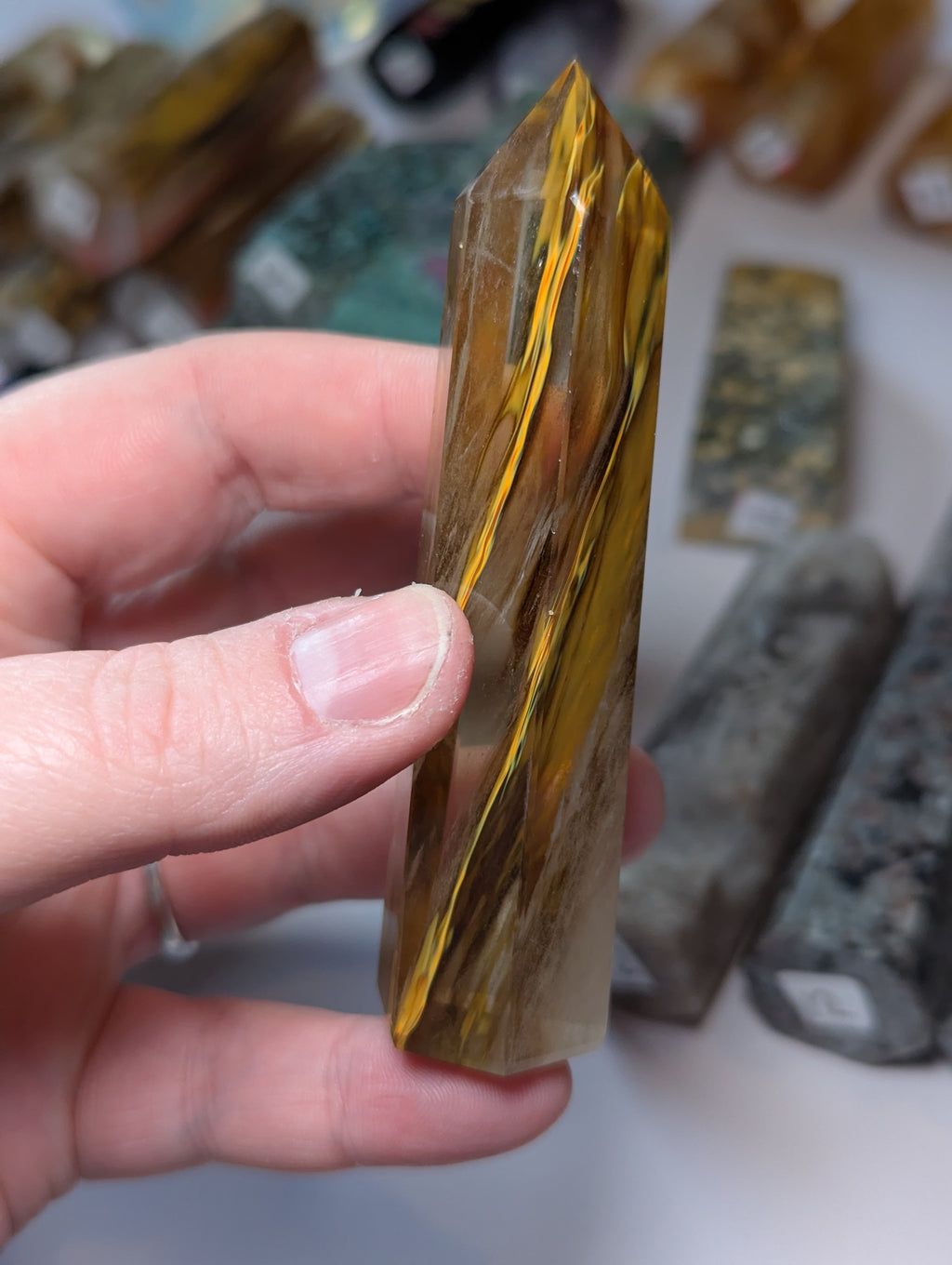Smelling quartz crystal tower