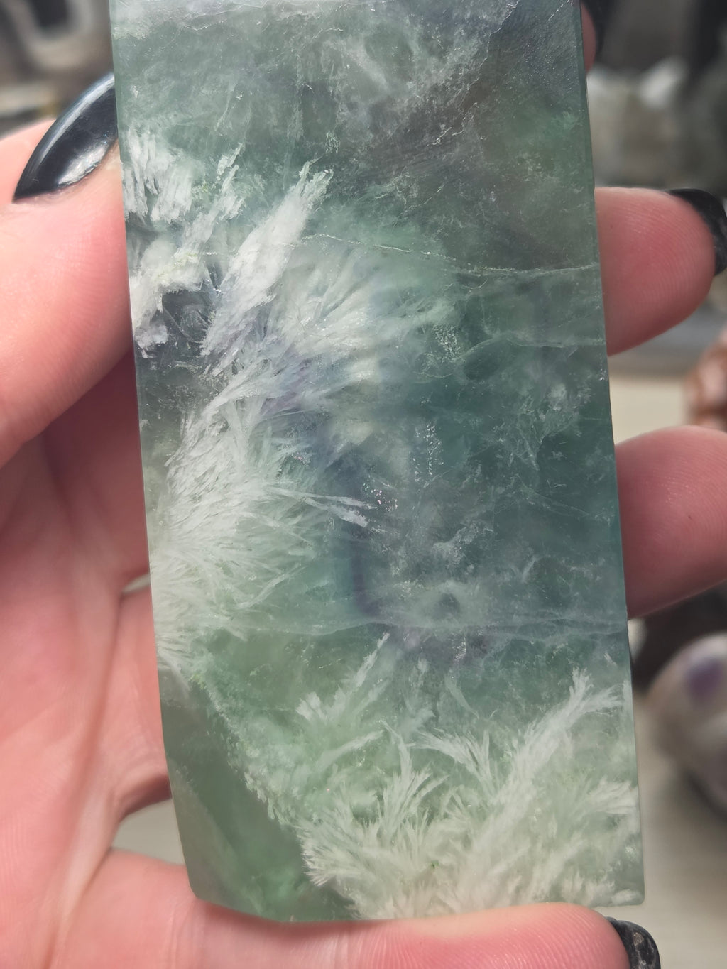 Feather Flourite crystal tower