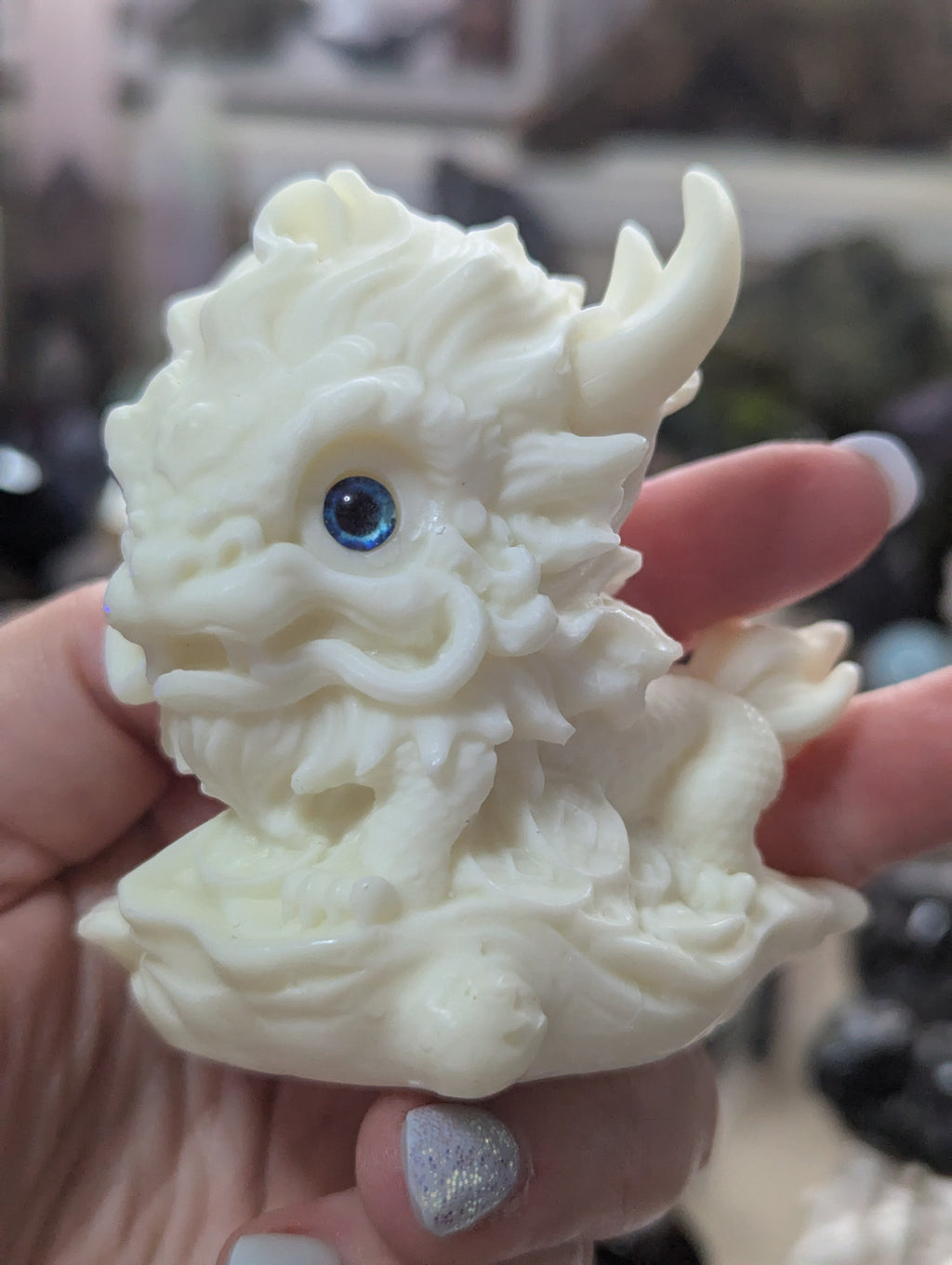 Amazing ivory nut foo dog carving