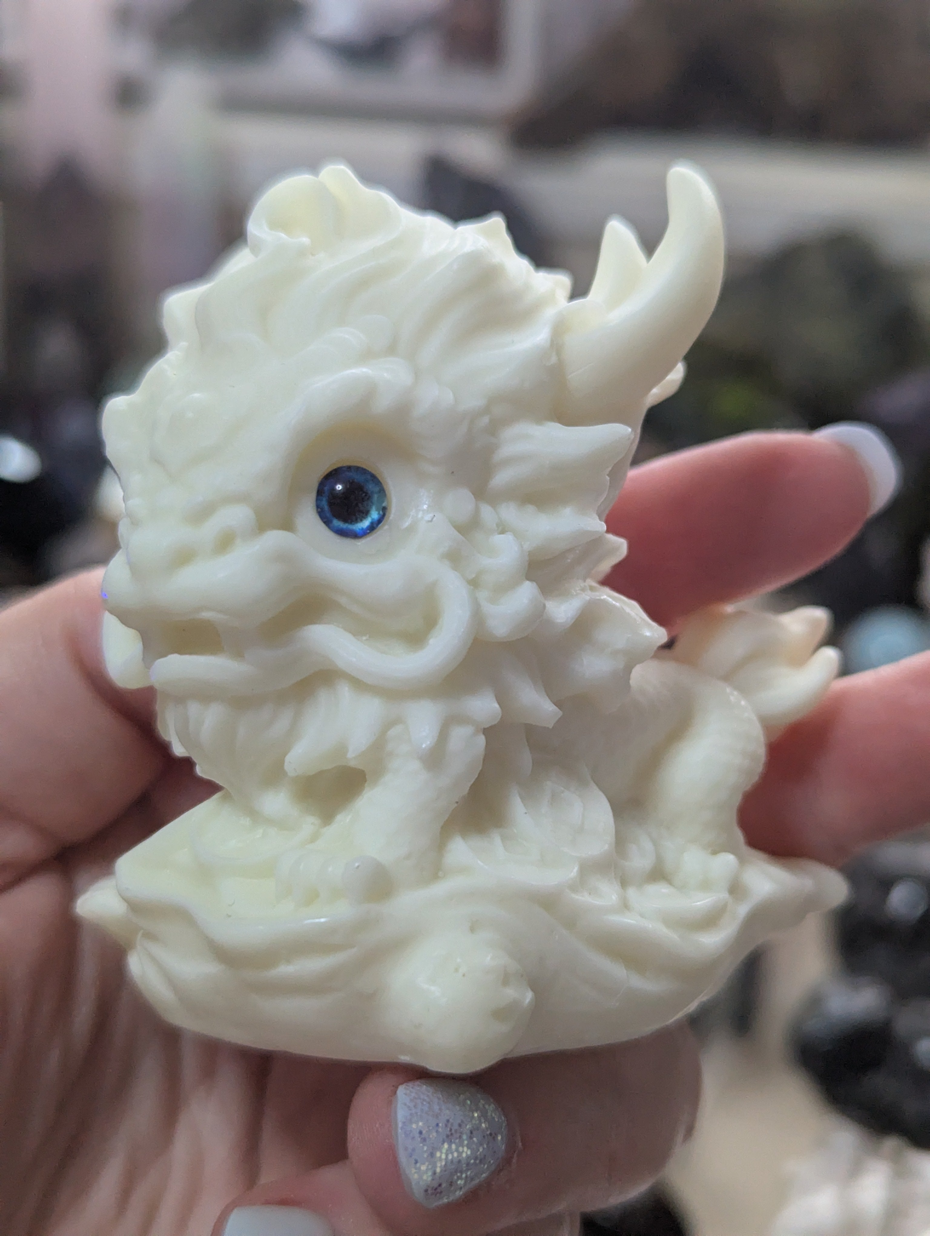 Amazing ivory nut foo dog carving