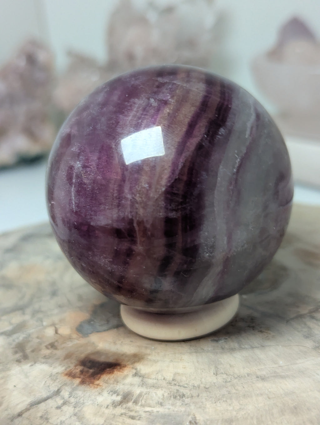 Fluorite crystal sphere