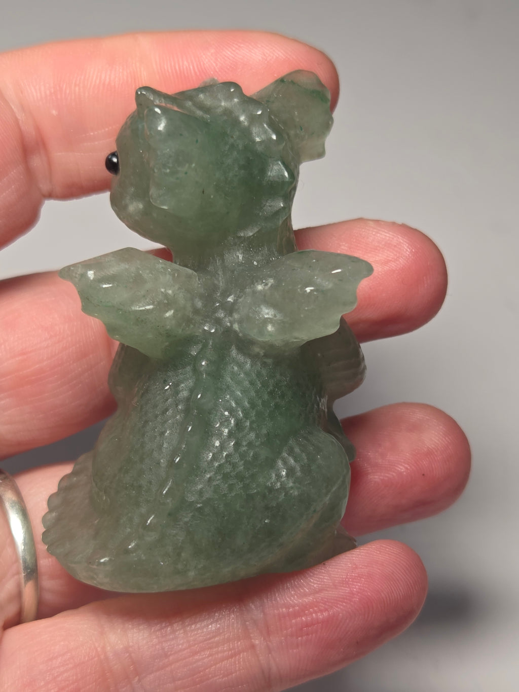 Baby dragon holding tail