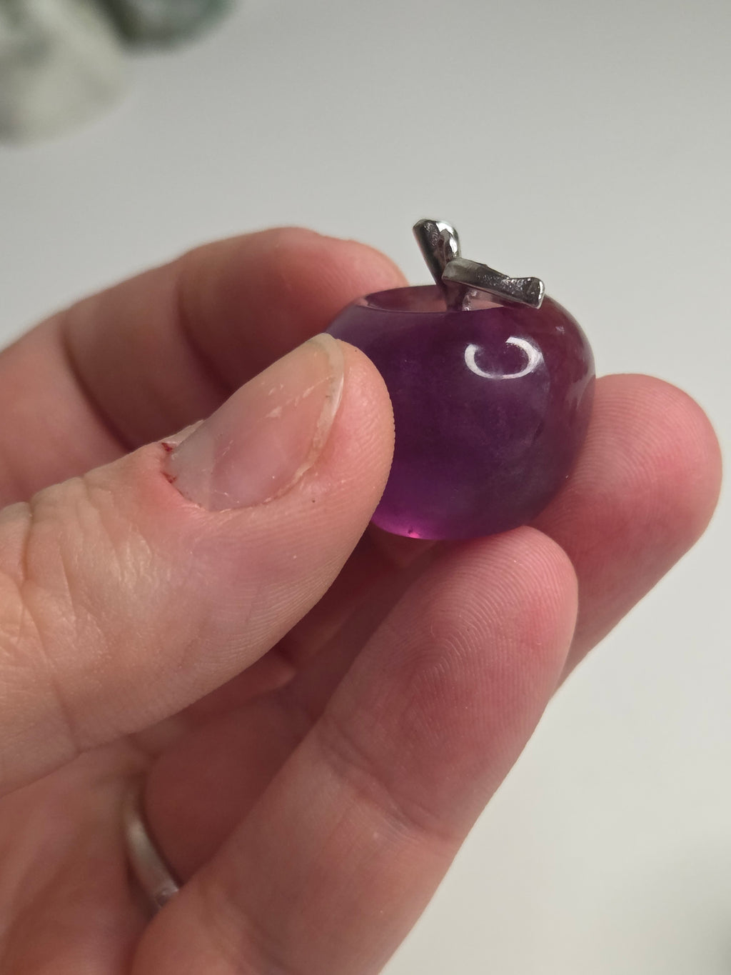 Flourite  crystal apples can be made into pendants