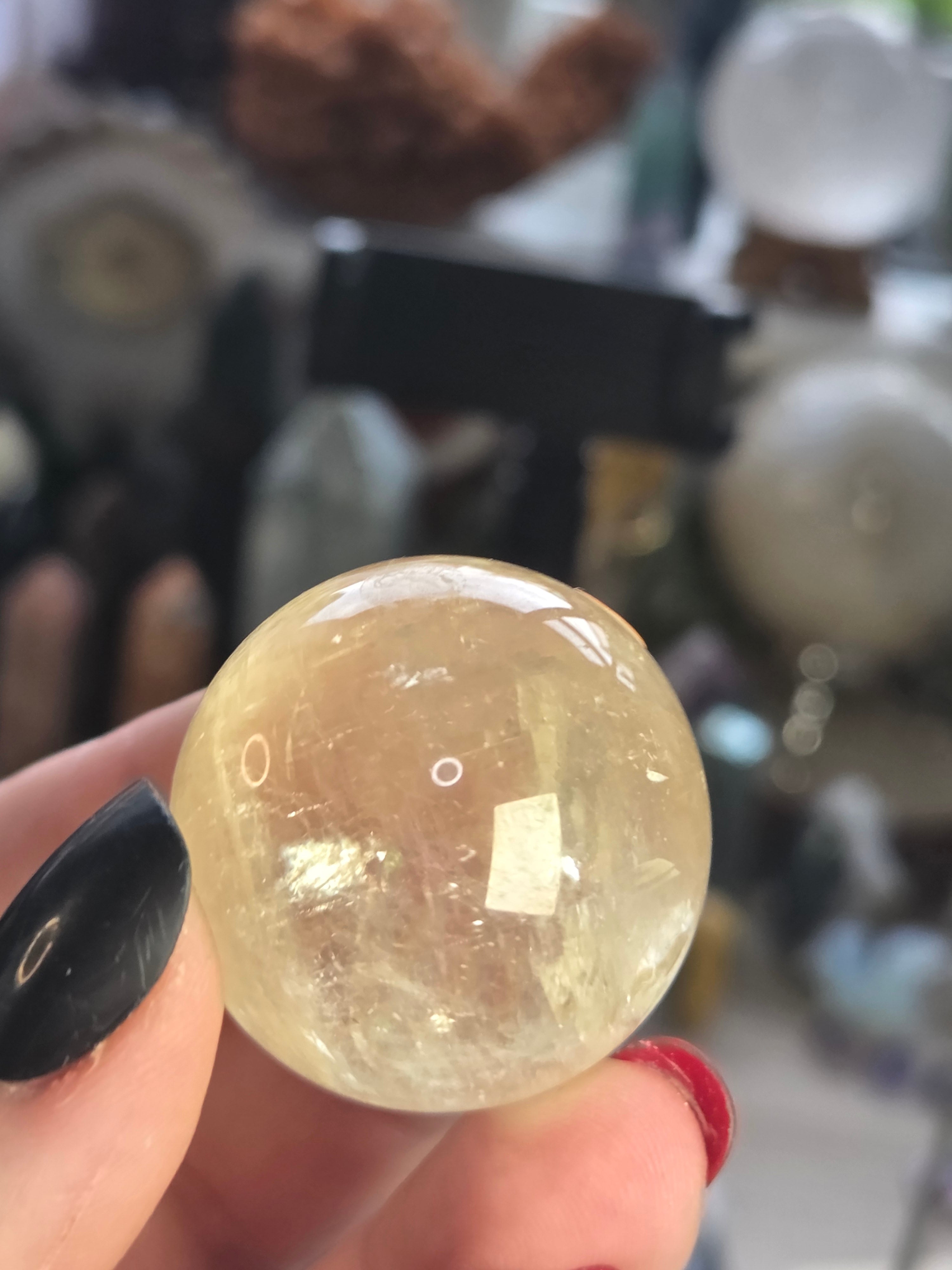 Small Citrine crystal sphere