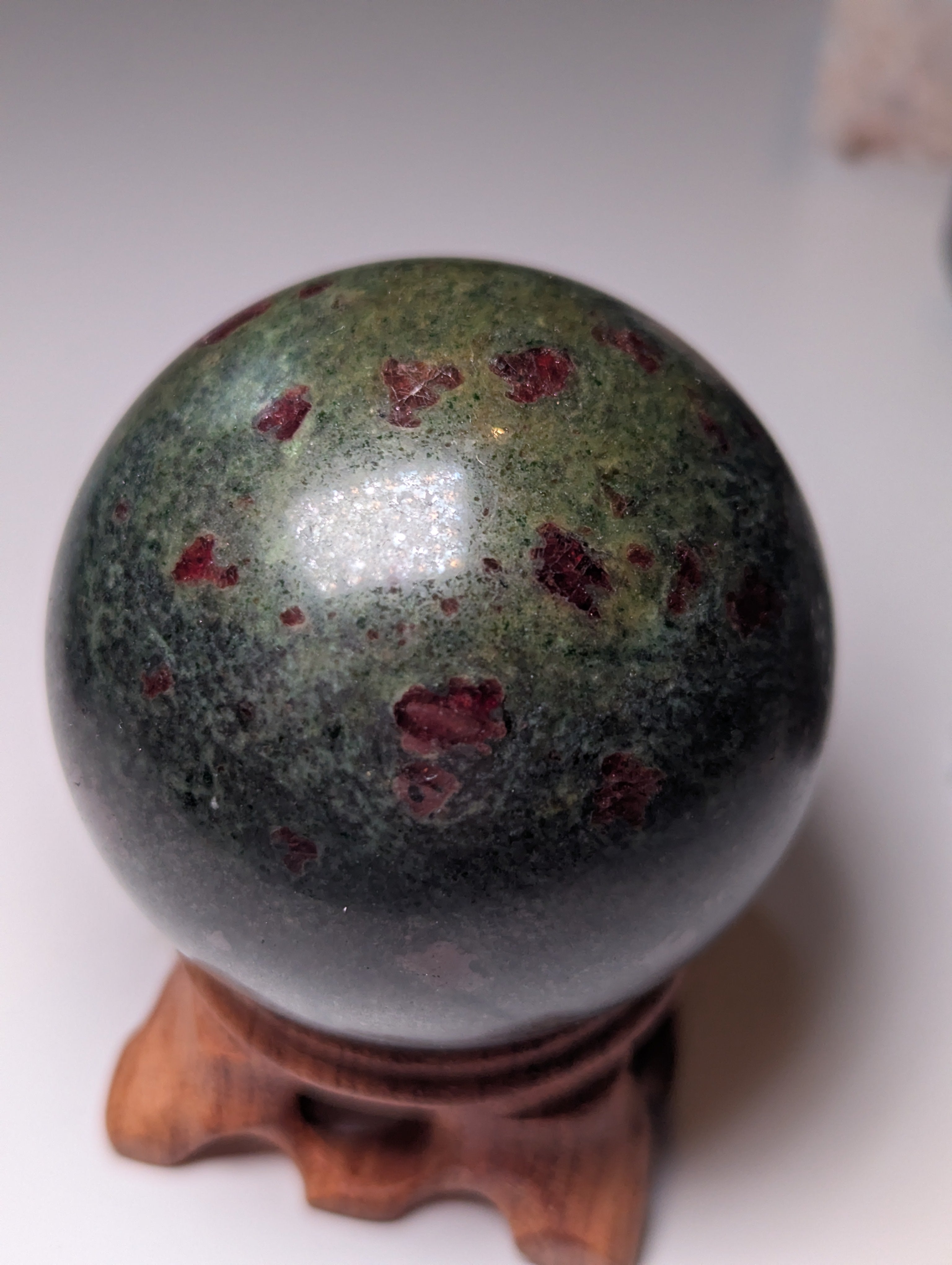 Garnet in frushite crystal sphere