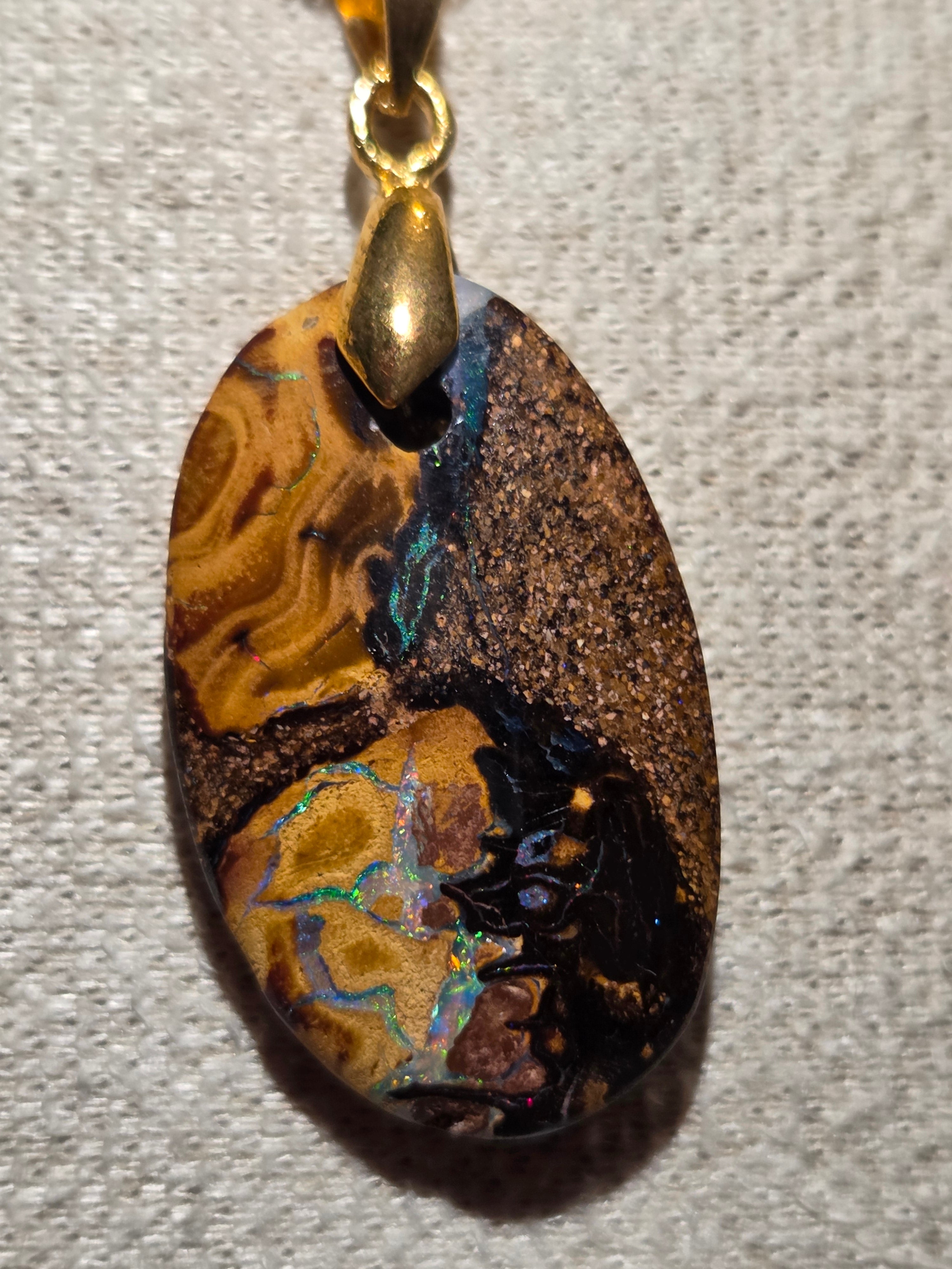 Amazing bolder Opal handmade necklace
