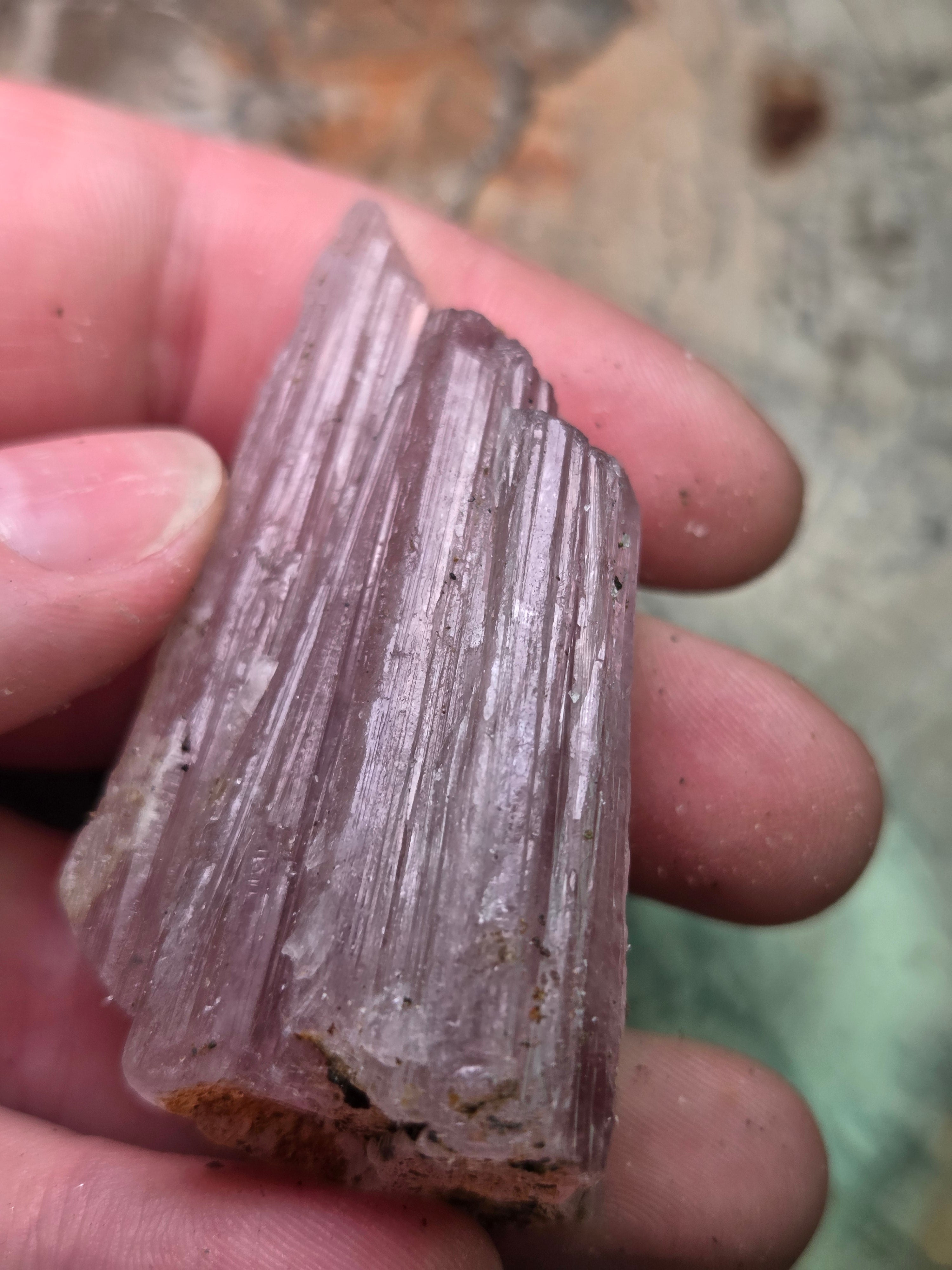 Raw pink Tourmaline specimen