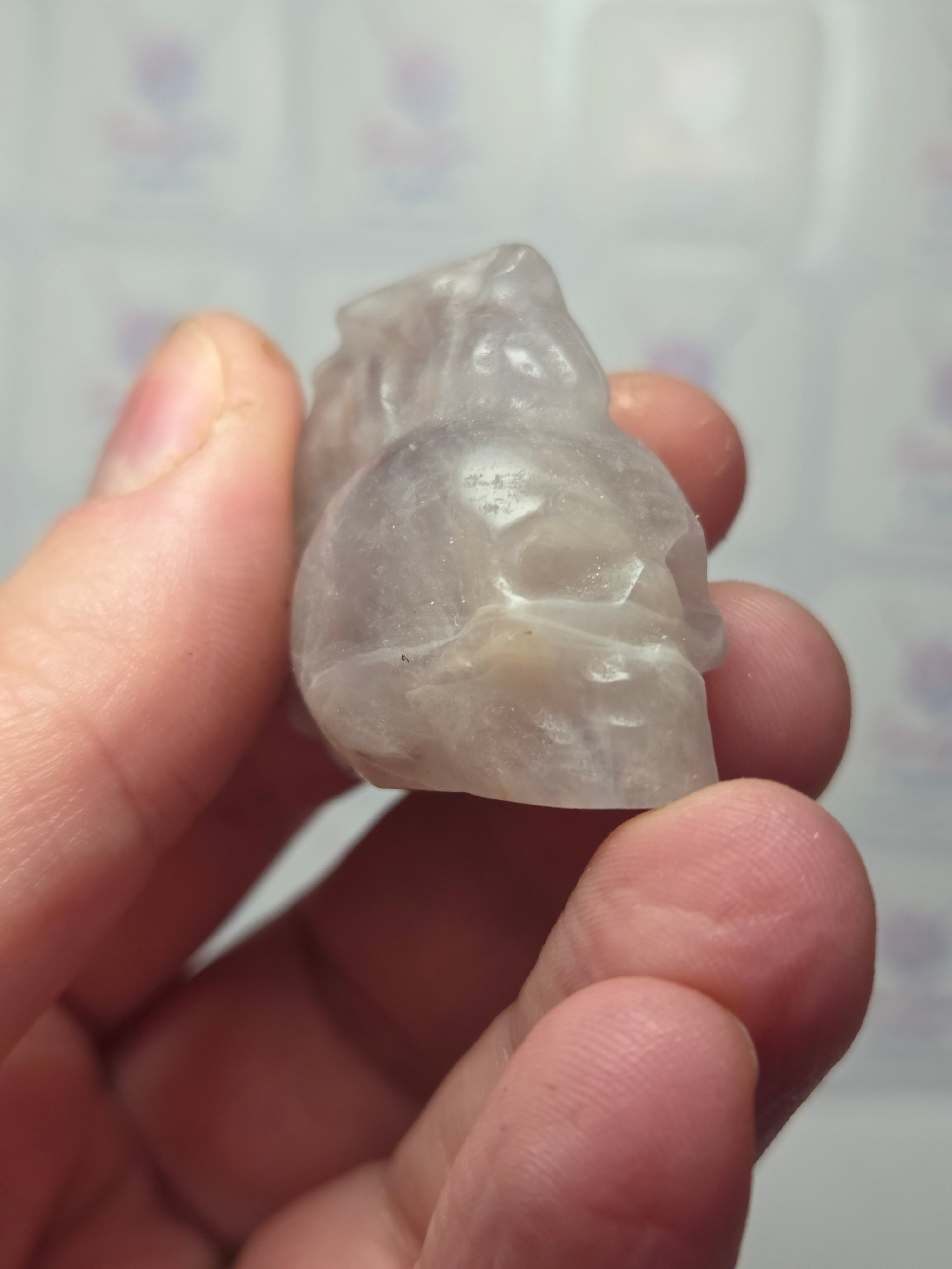 Amethyst crystal rocker skull