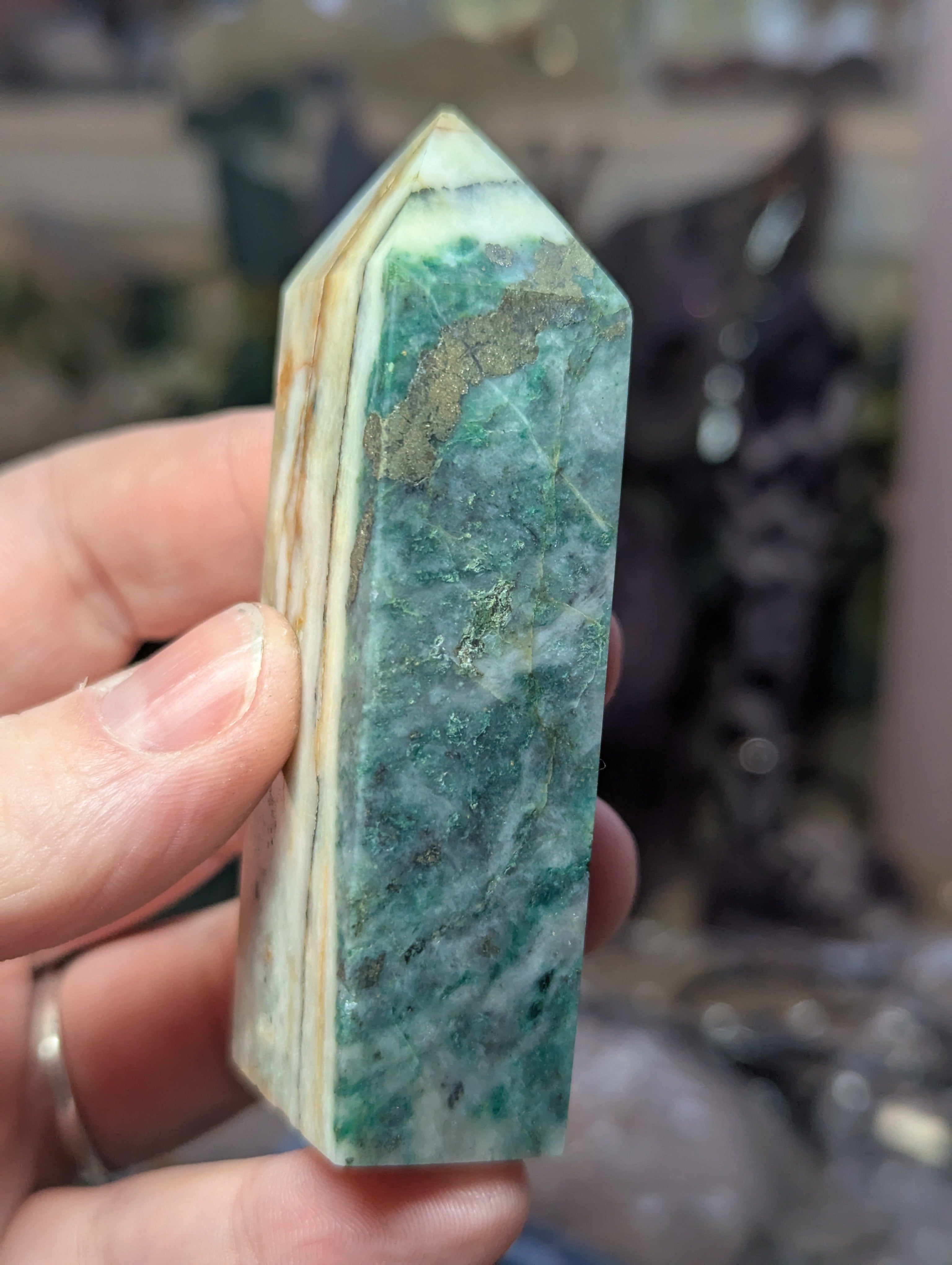 Green Turquoise crystal tower