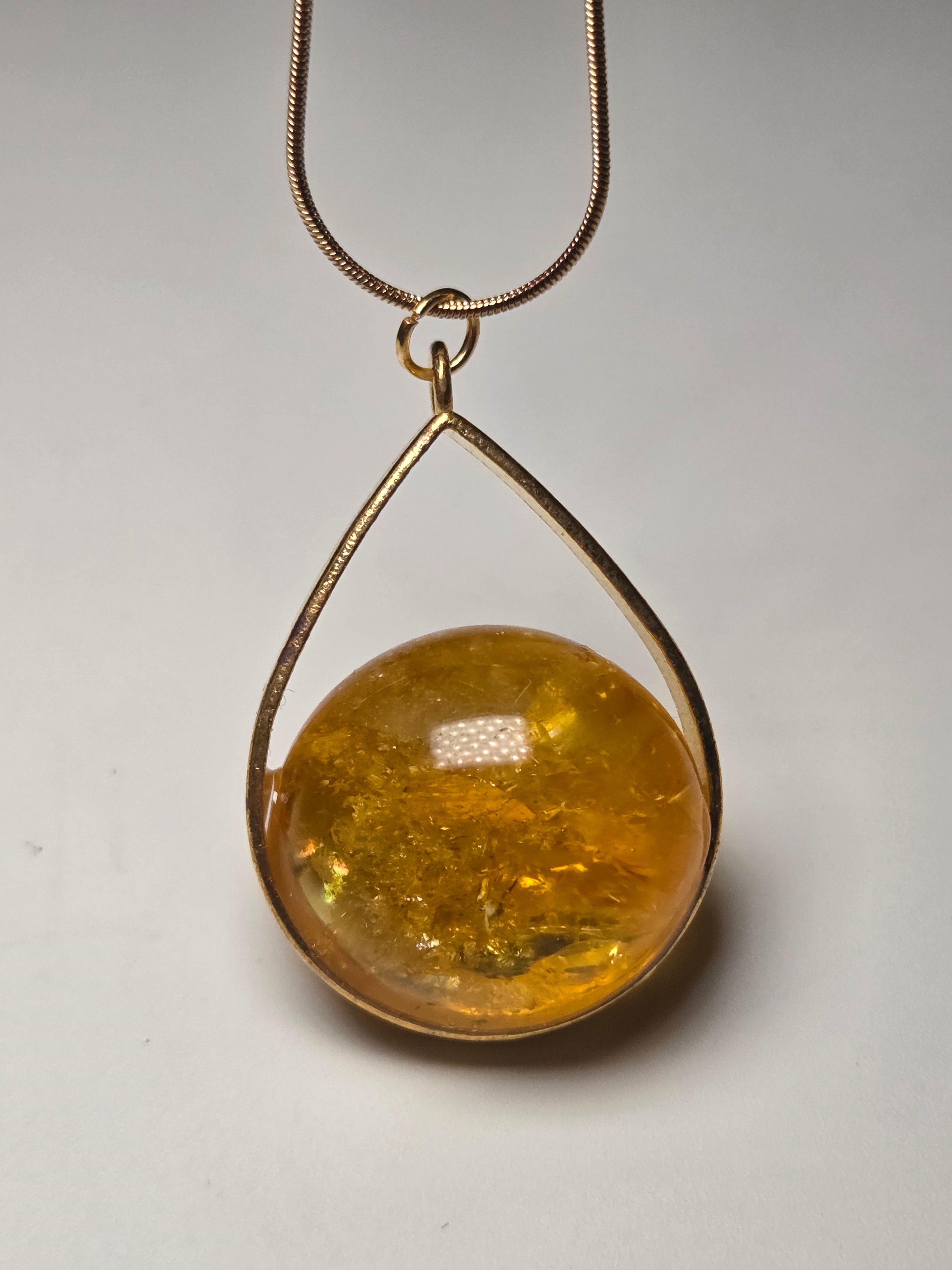 Citrine crystal handmade necklace