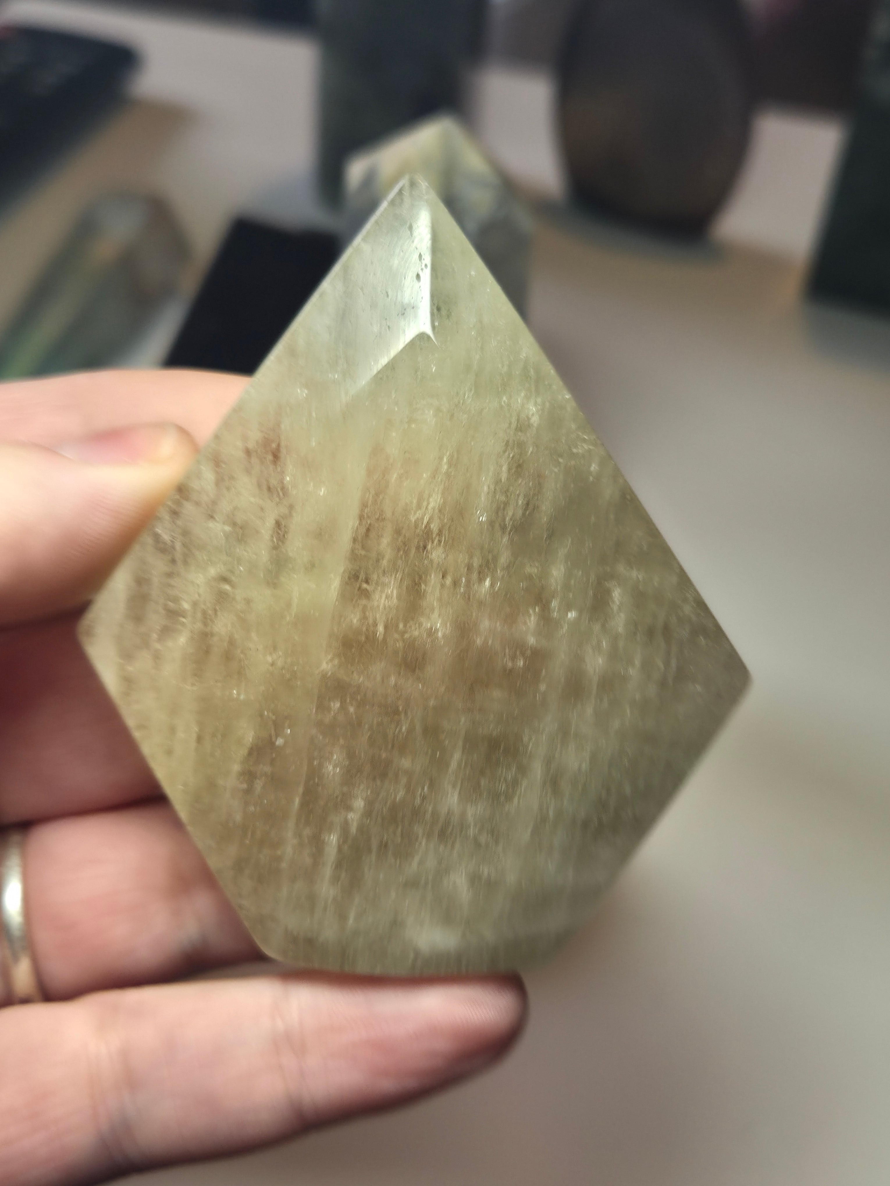 Smokey quartz crystal diamond  freeform
