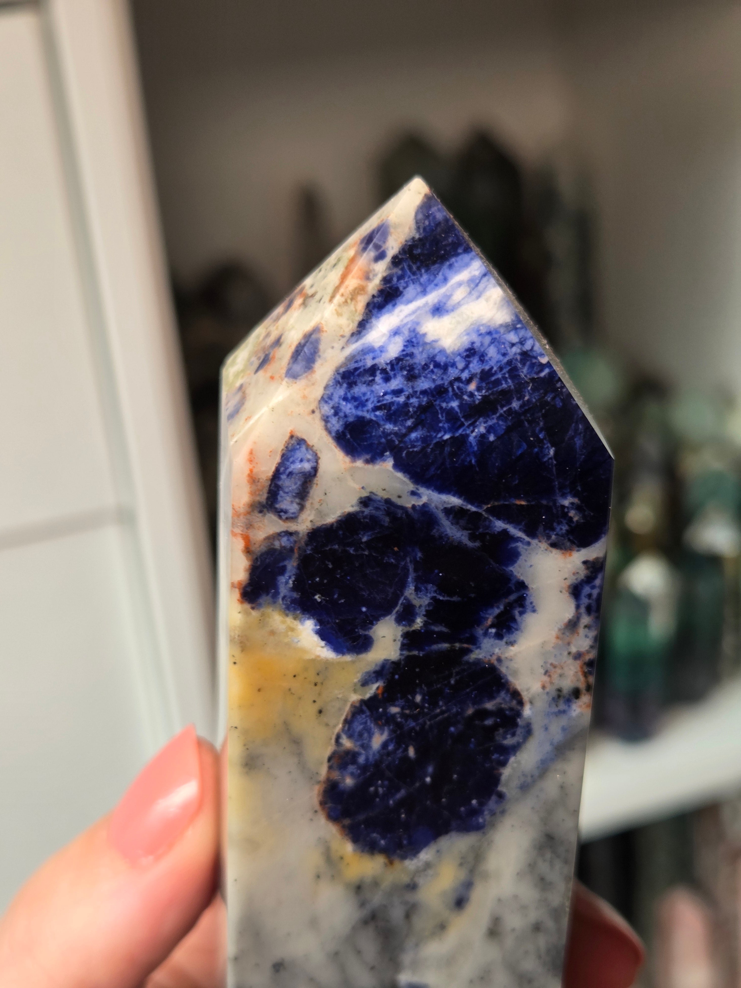 Beautiful  large  sodalite crystal tower