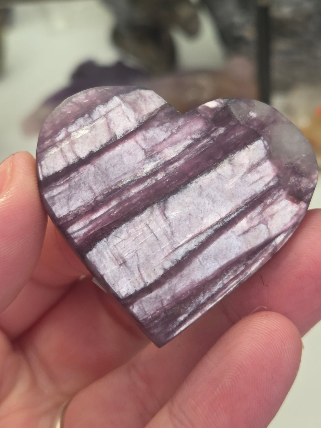 Purple Mica crystal heart