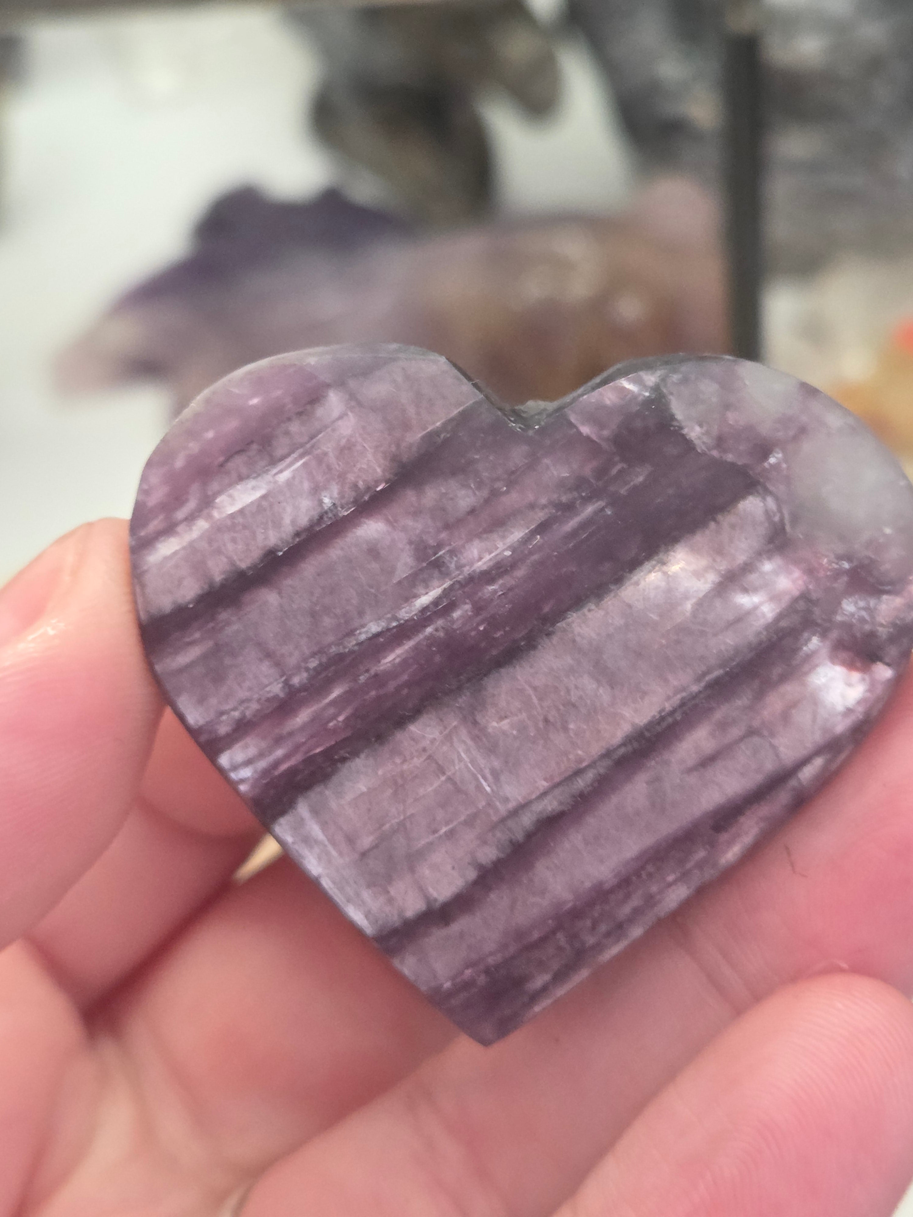 Purple Mica crystal heart