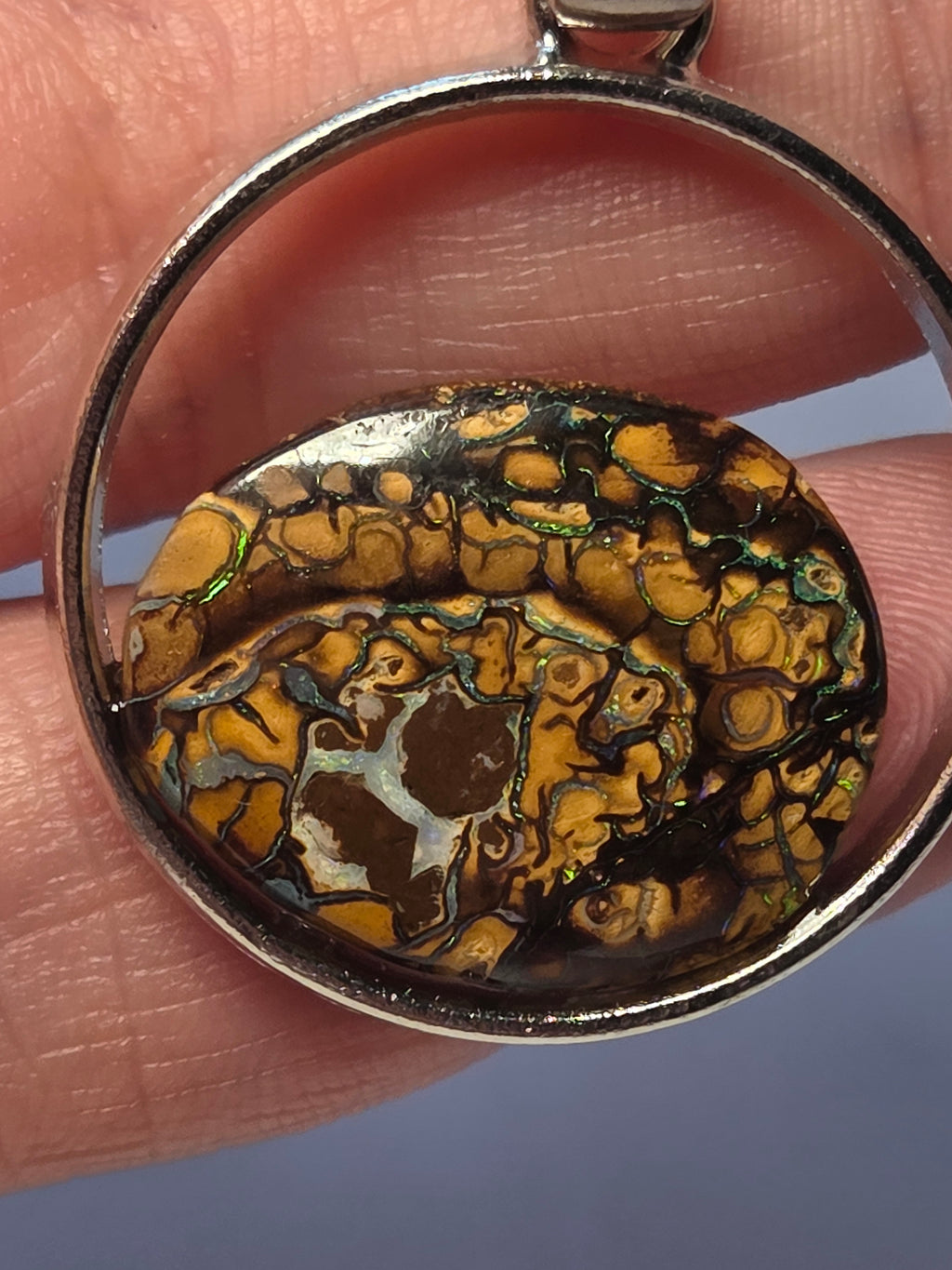 Australian bolder opal high-quality necklace