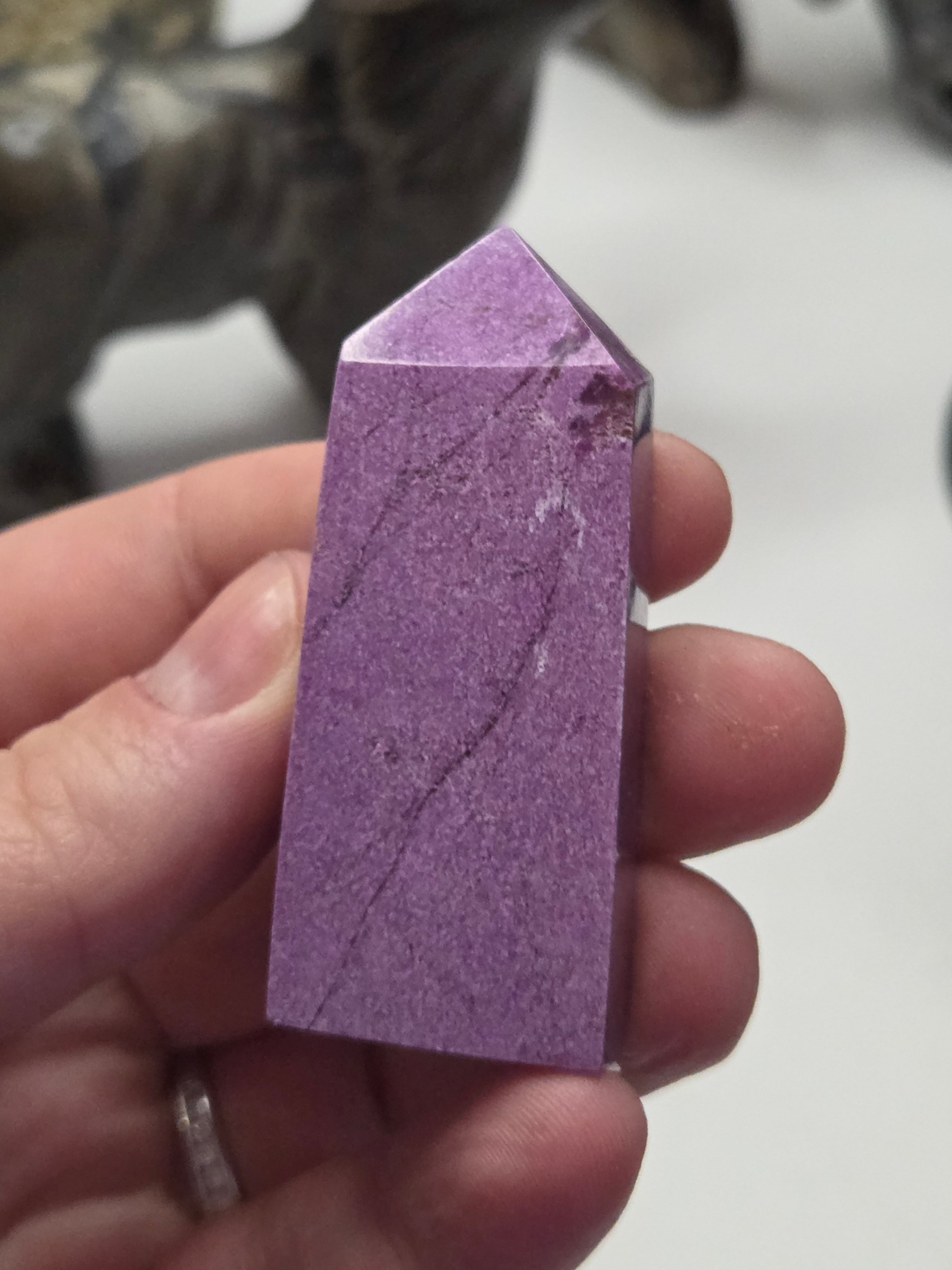 Stichtite crystal tower