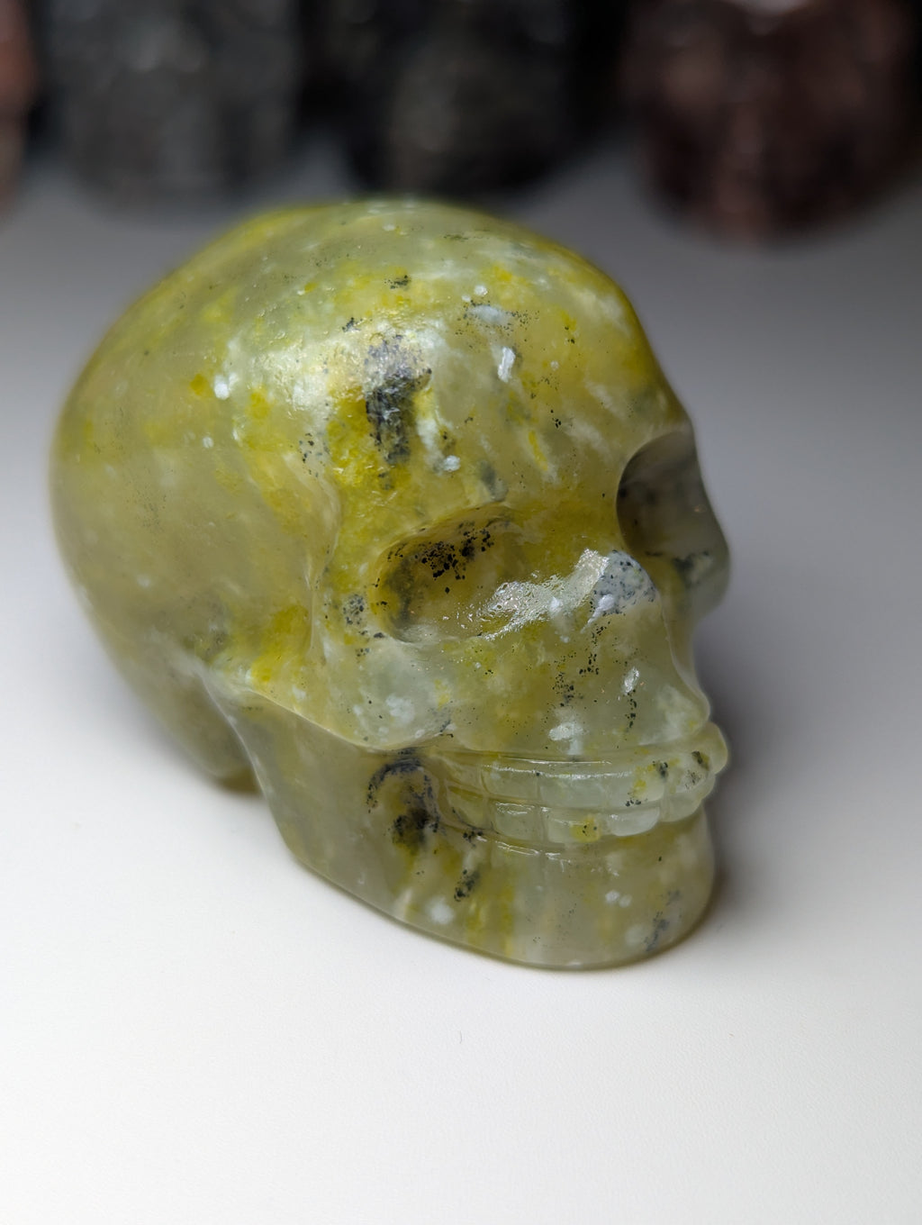 Light Green jade crystal skull