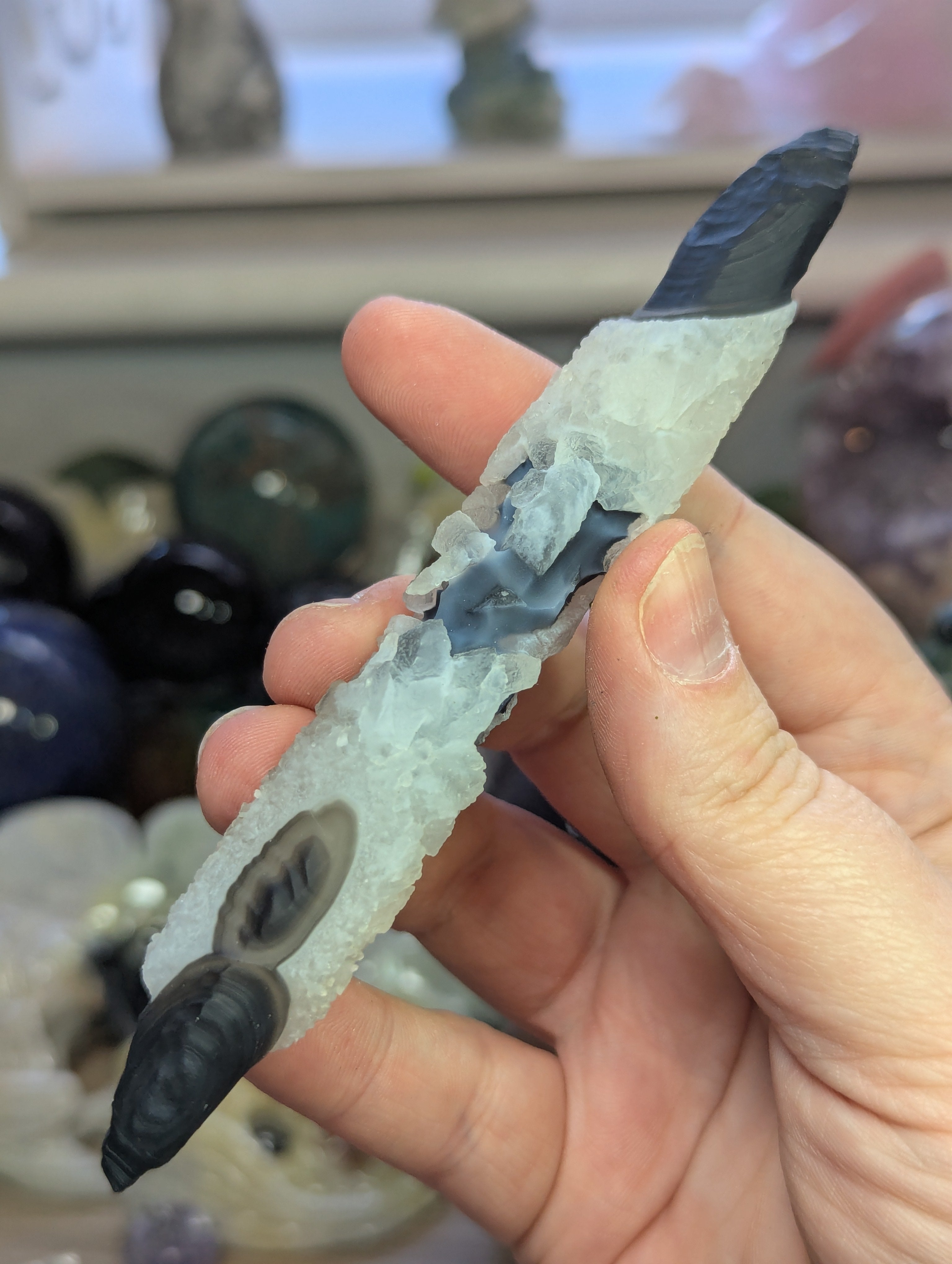 Gobi agate crystal wand
