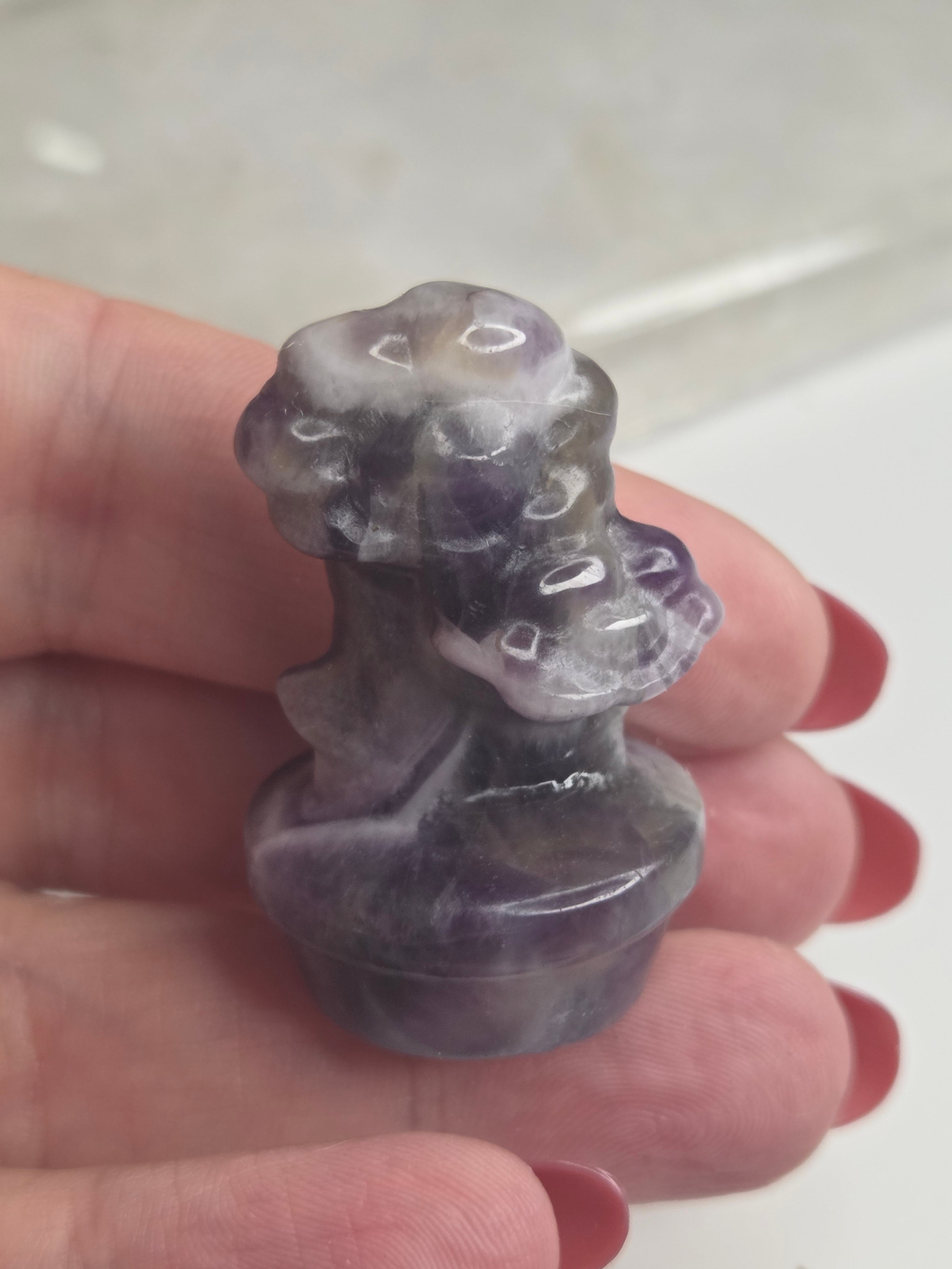 Dream Amethyst crystal flower  in pot