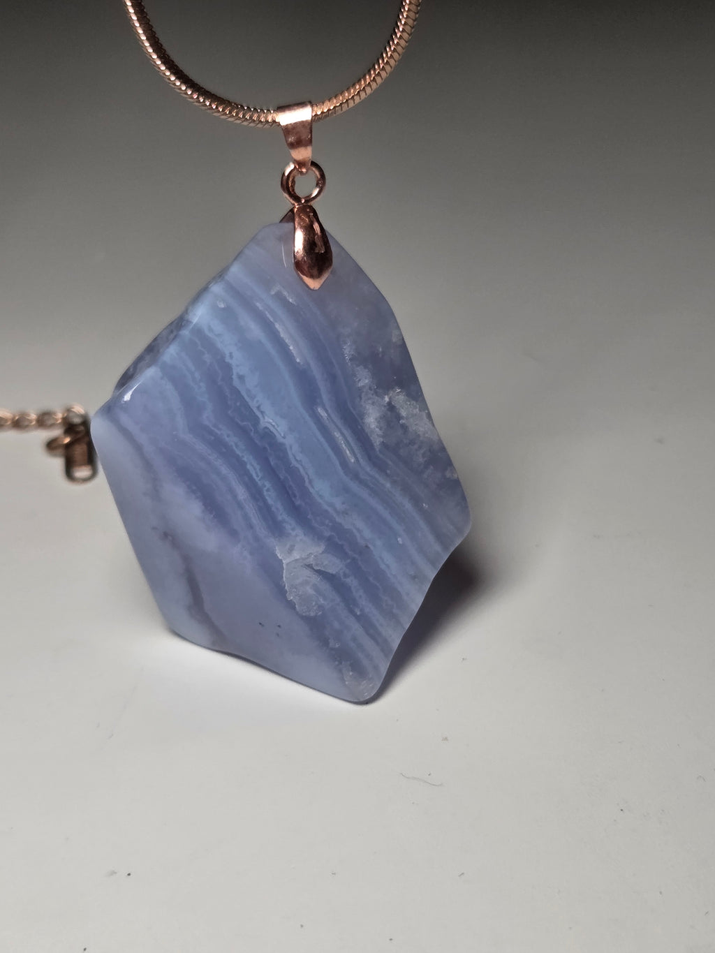 Blue lace handmade necklace