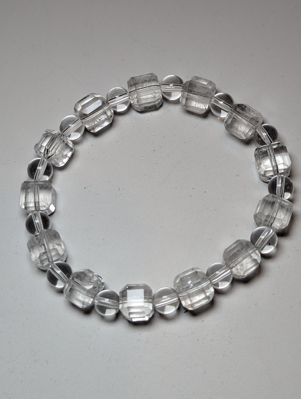 Clear quartz crystal handmade bracelet