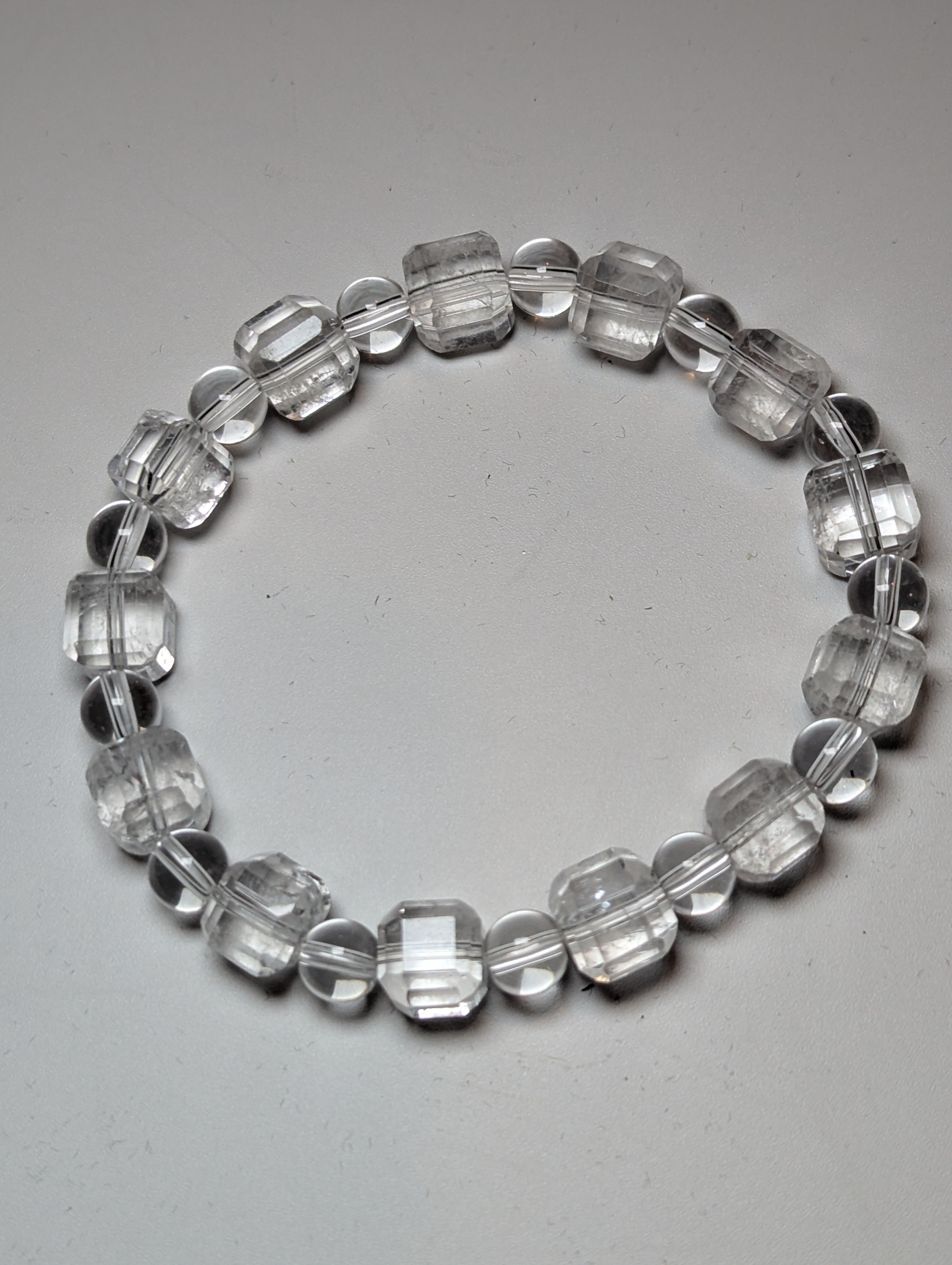 Clear quartz crystal handmade bracelet