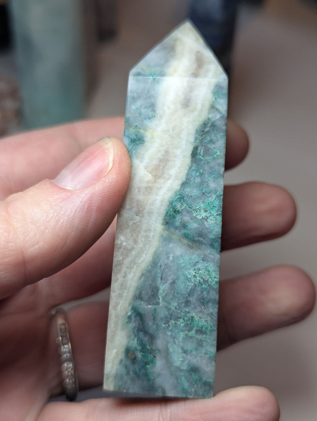 Green Turquoise crystal tower