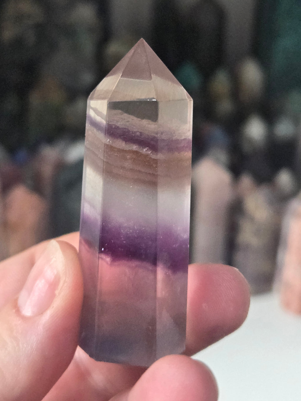 Flourite crystal tower