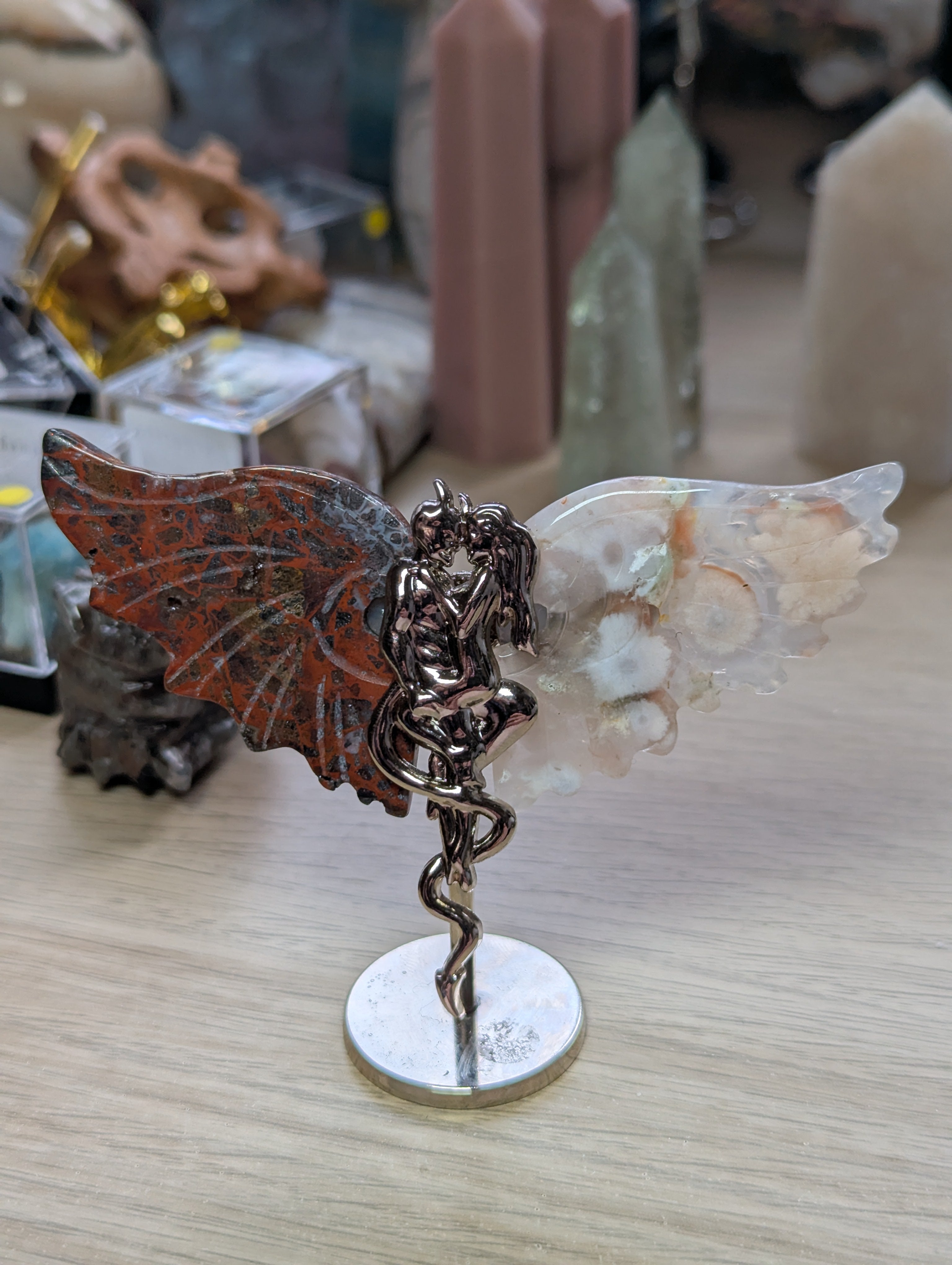 Devil and angel crystal