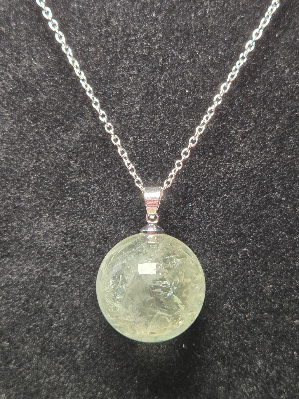 S925 Crystal  sphere necklace