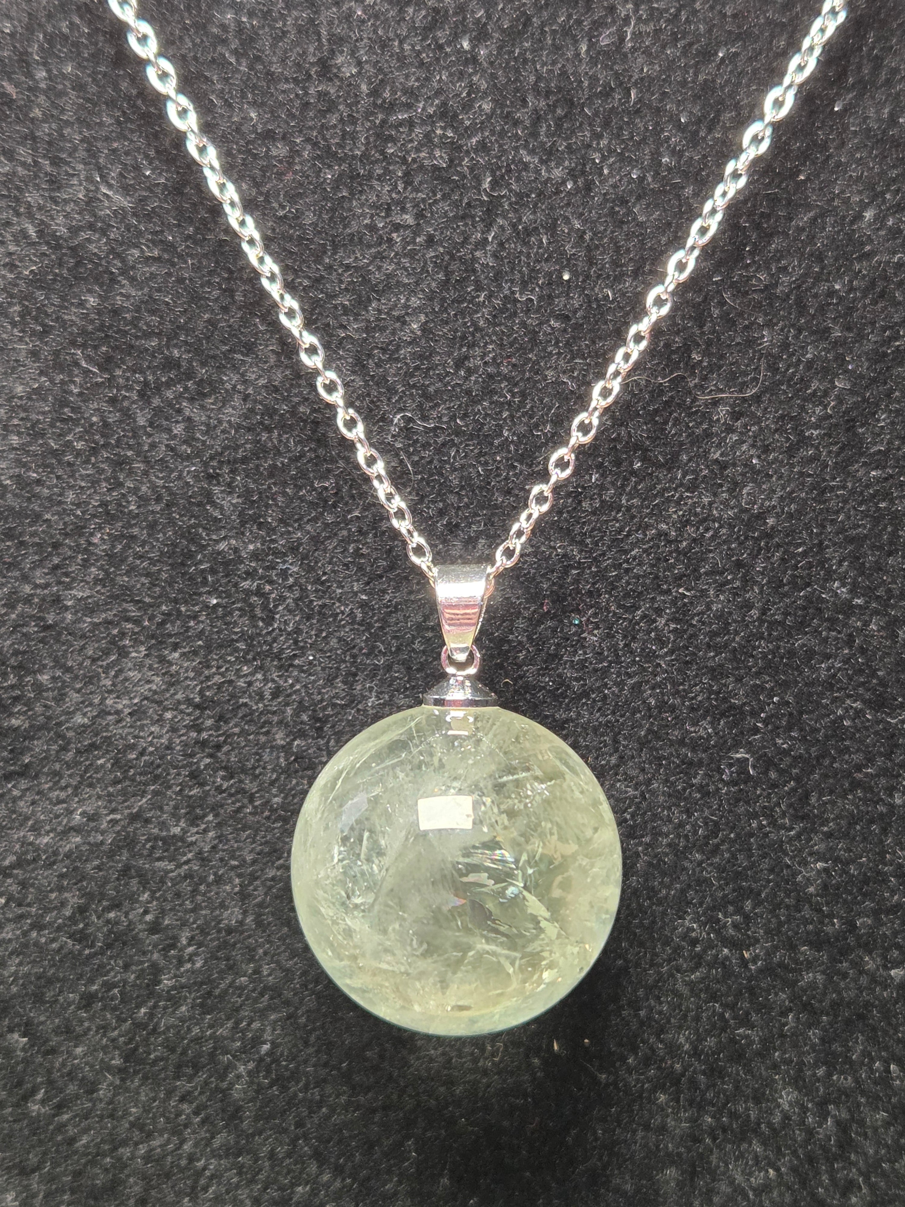 S925 Crystal  sphere necklace