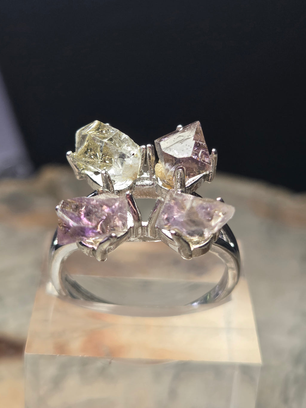 Super seven specimen ring  - ajustable
