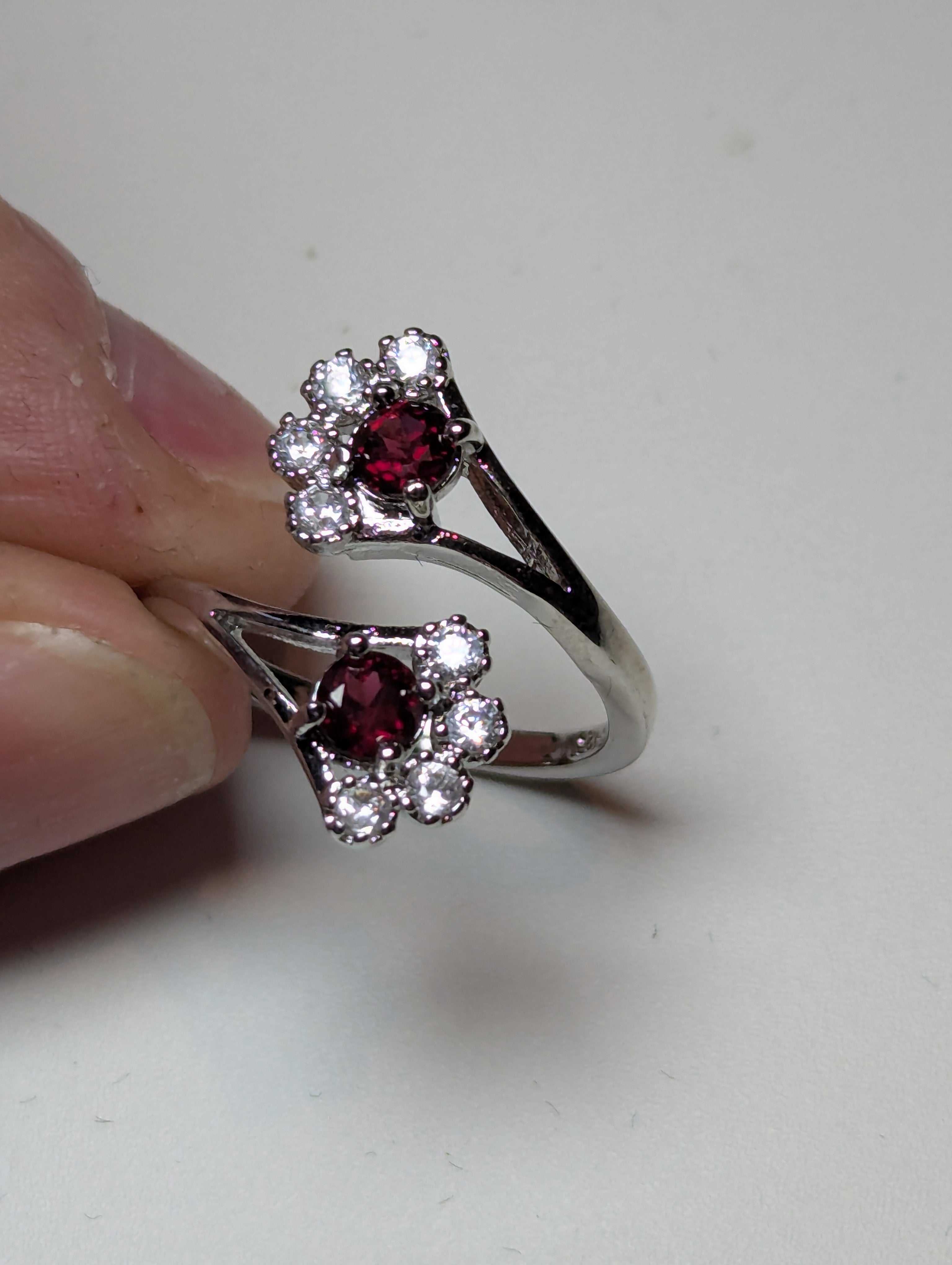 Ruby 1 Carrot diamond Adjustable ring
