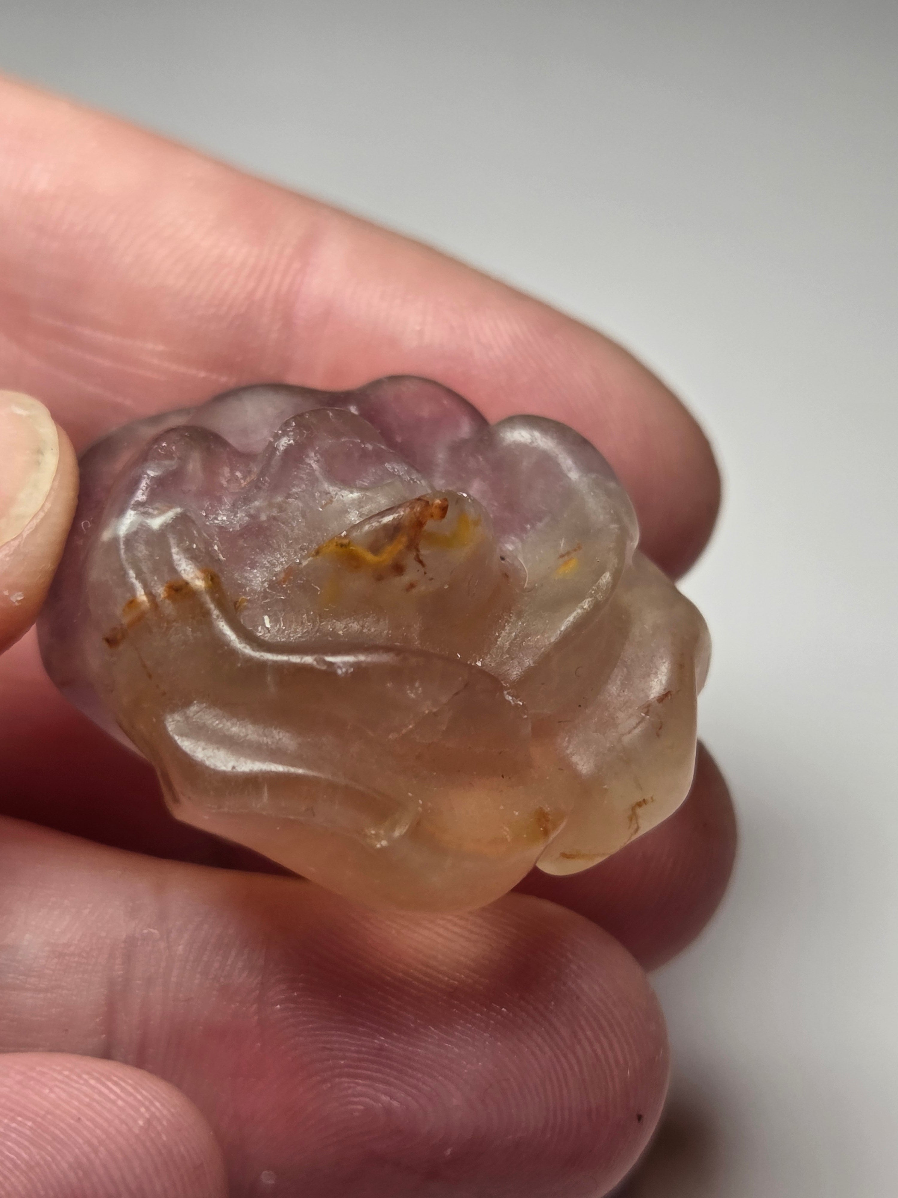 Rainbow flourite crystal flower