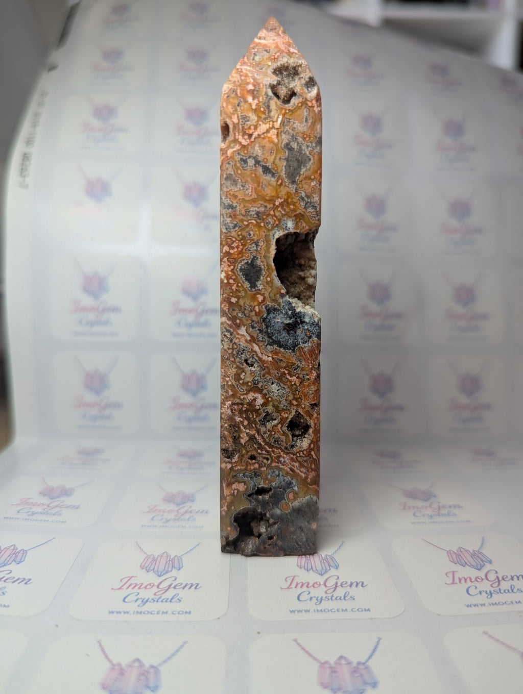 Duzy ocean Jasper crystal tower