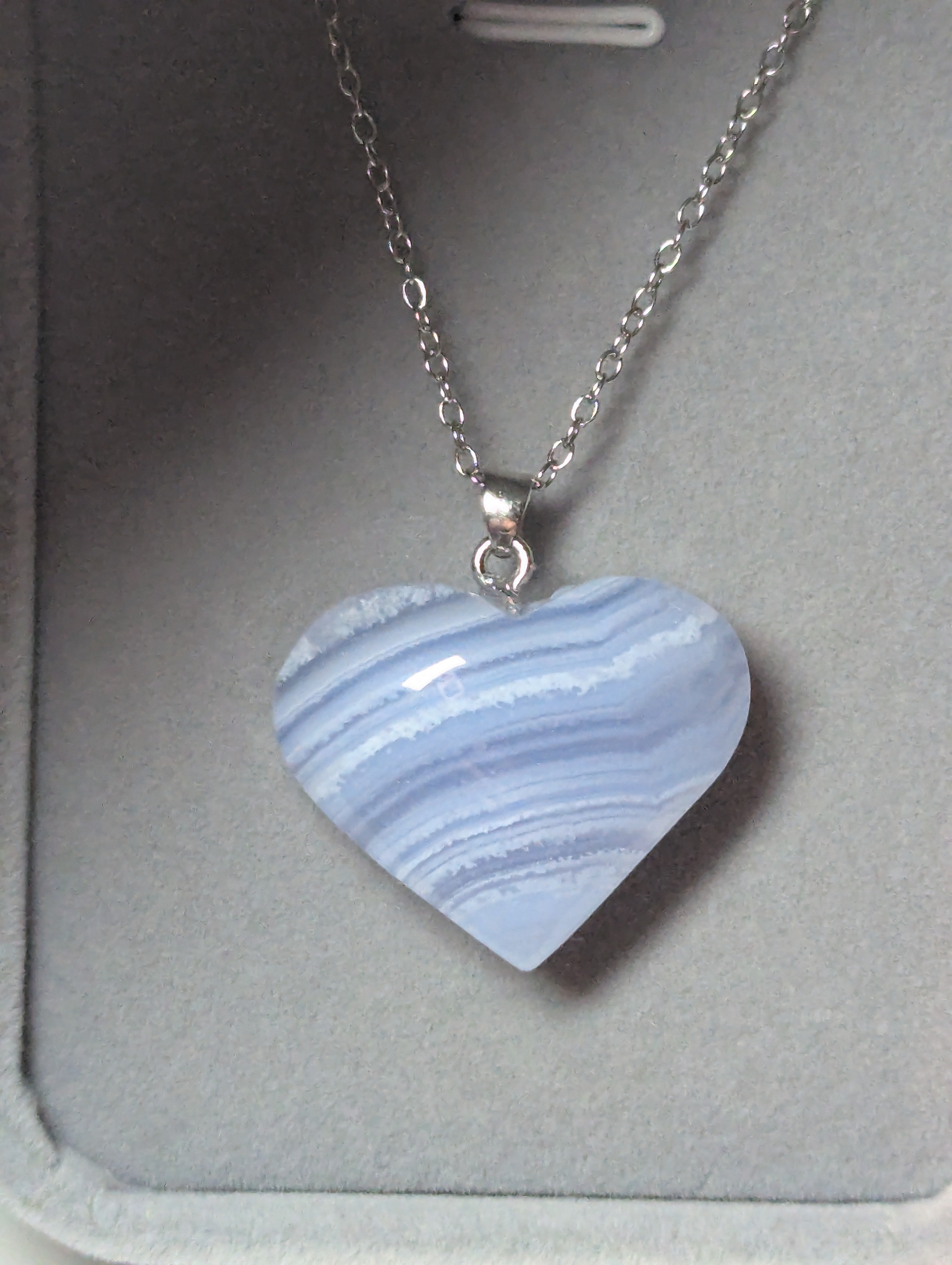 Blue lace handmade necklace