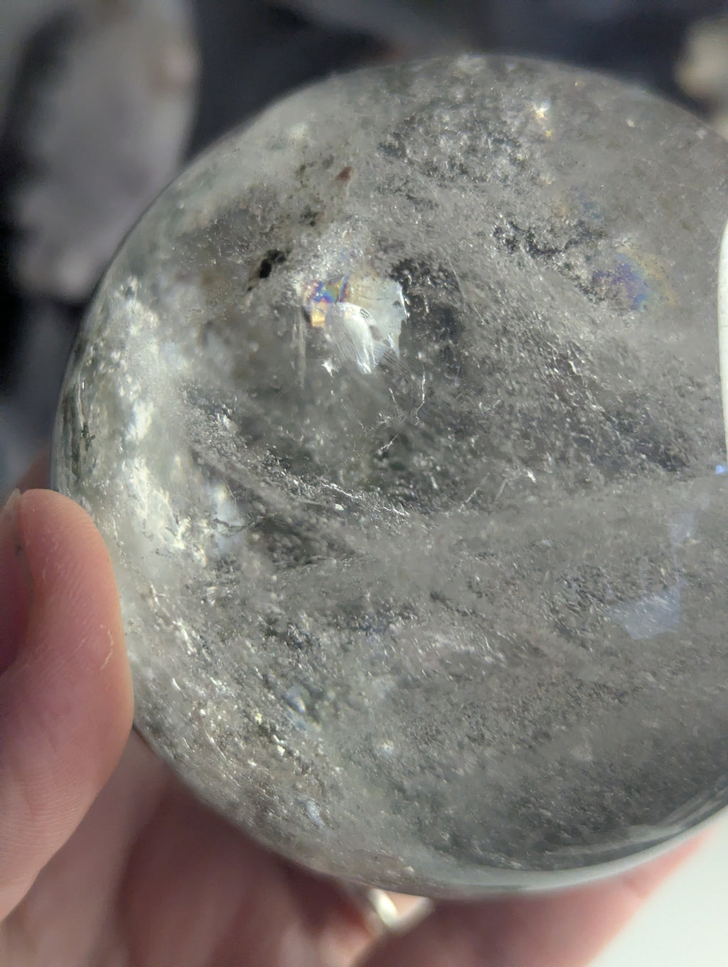 Amazing high Grade Garden quartz crystal sphere