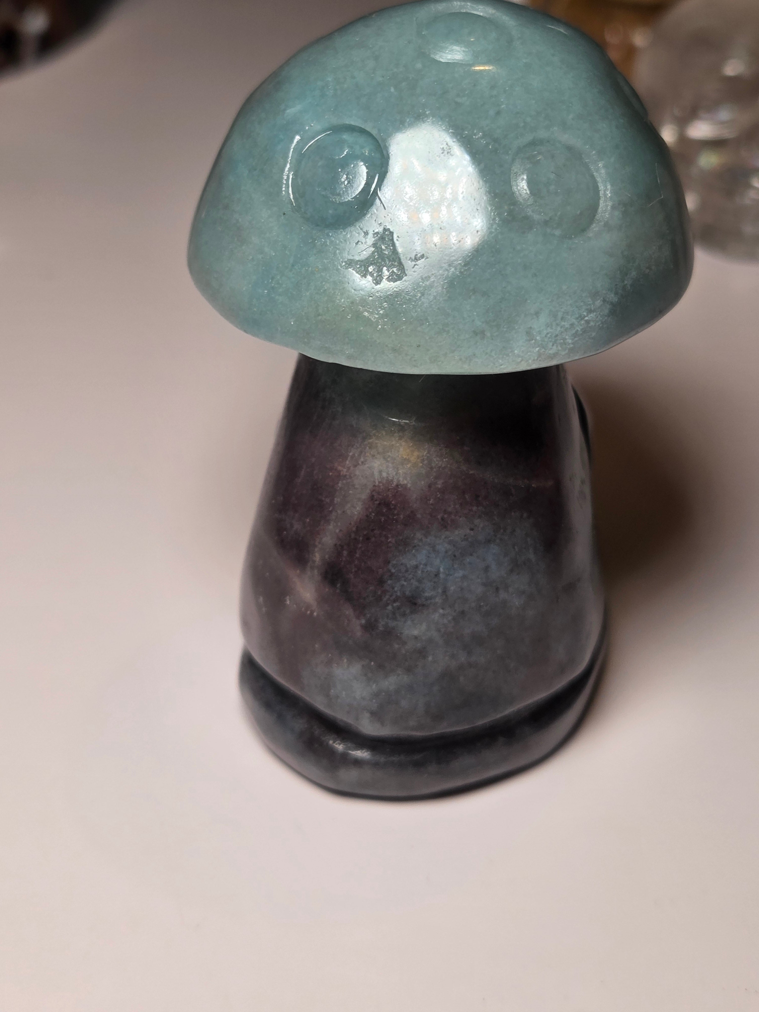 Troilite crystal mushroom carving