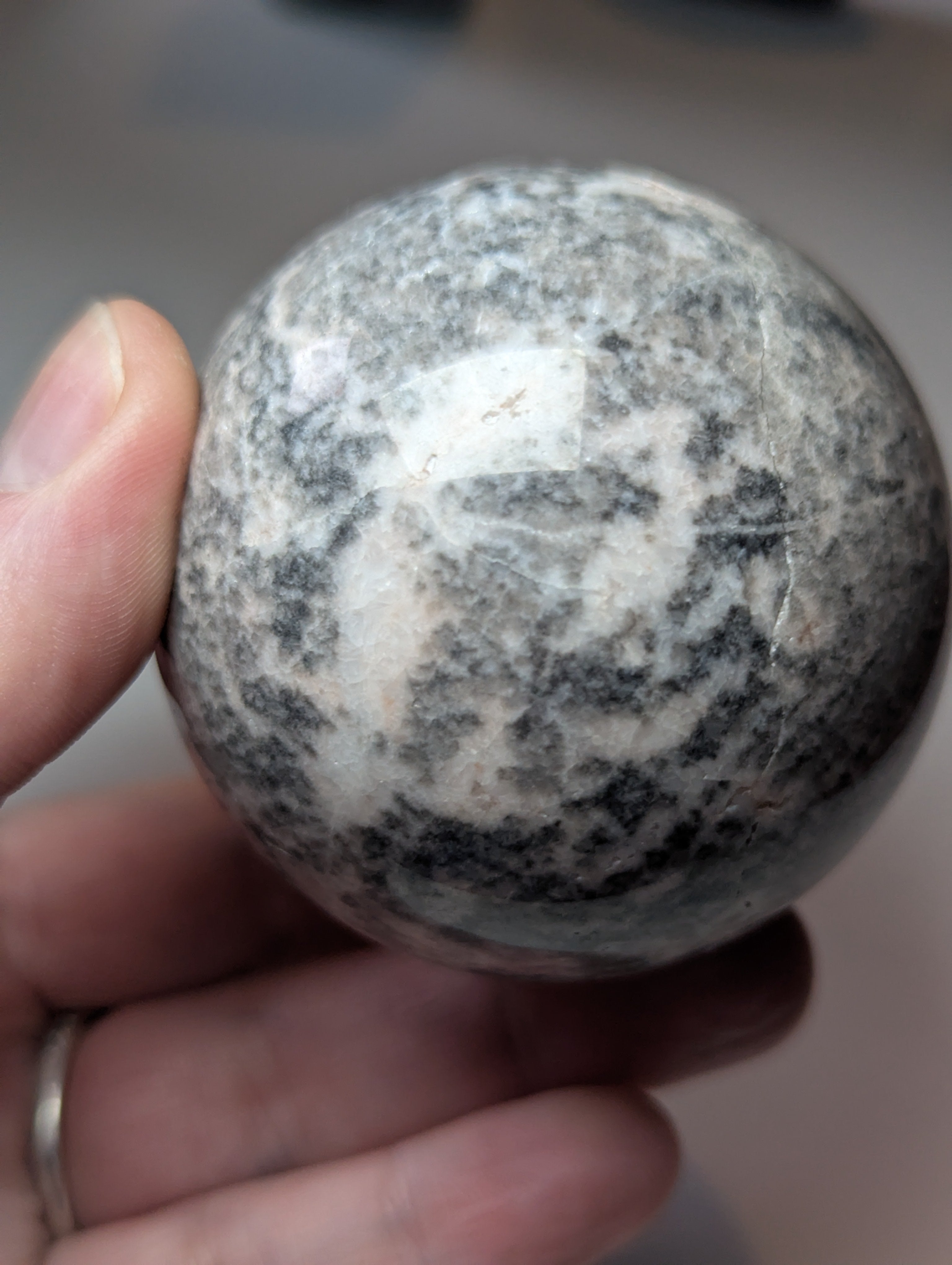 30% off at checkout  -Pink rhodonite crystal sphere