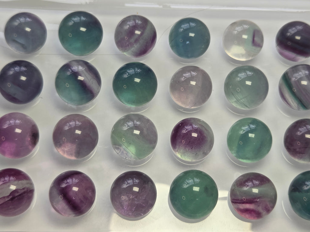 Rainbow Fluorite mini spheres