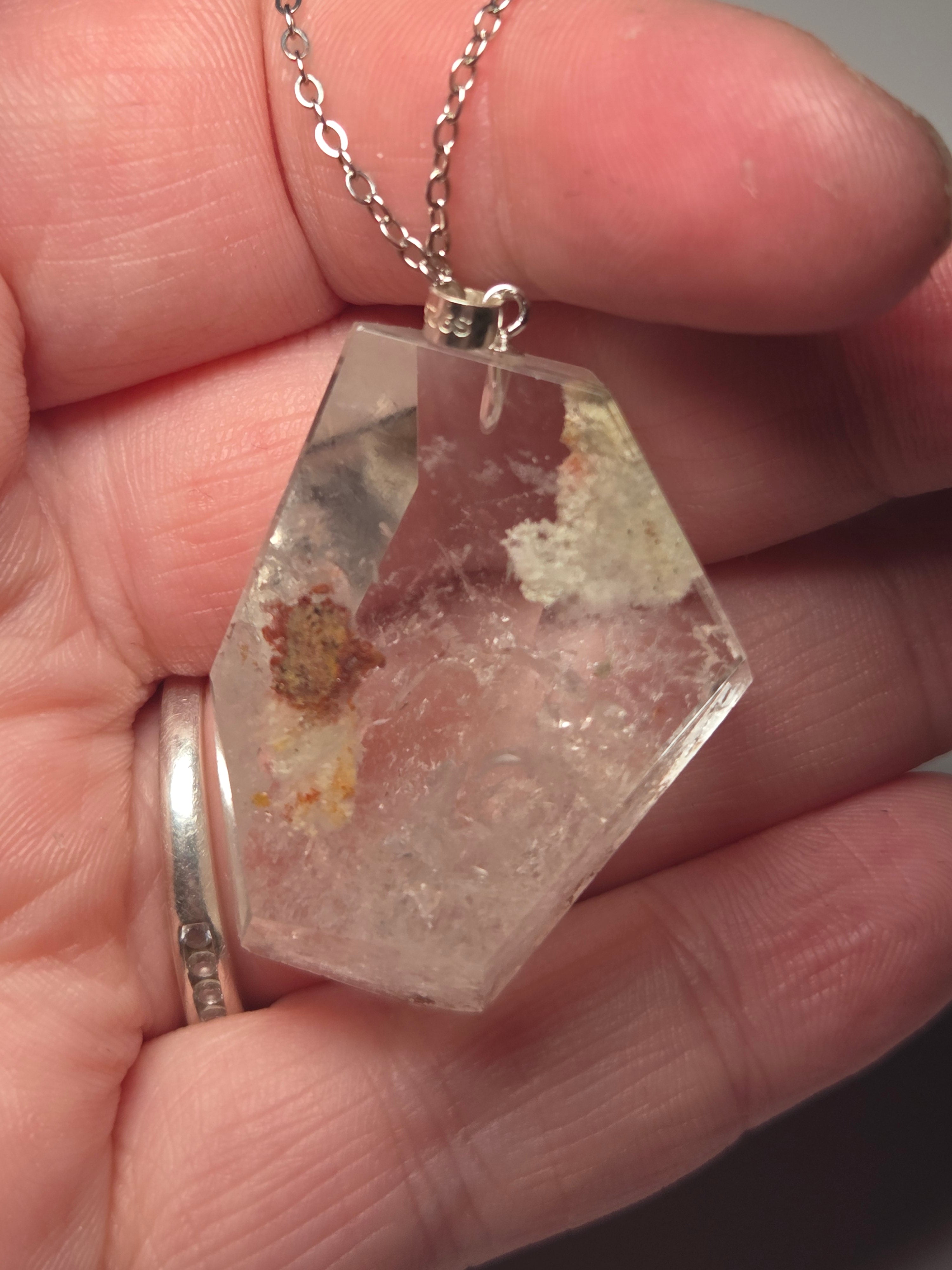 Grade A Garden quartz crystal handmade necklace