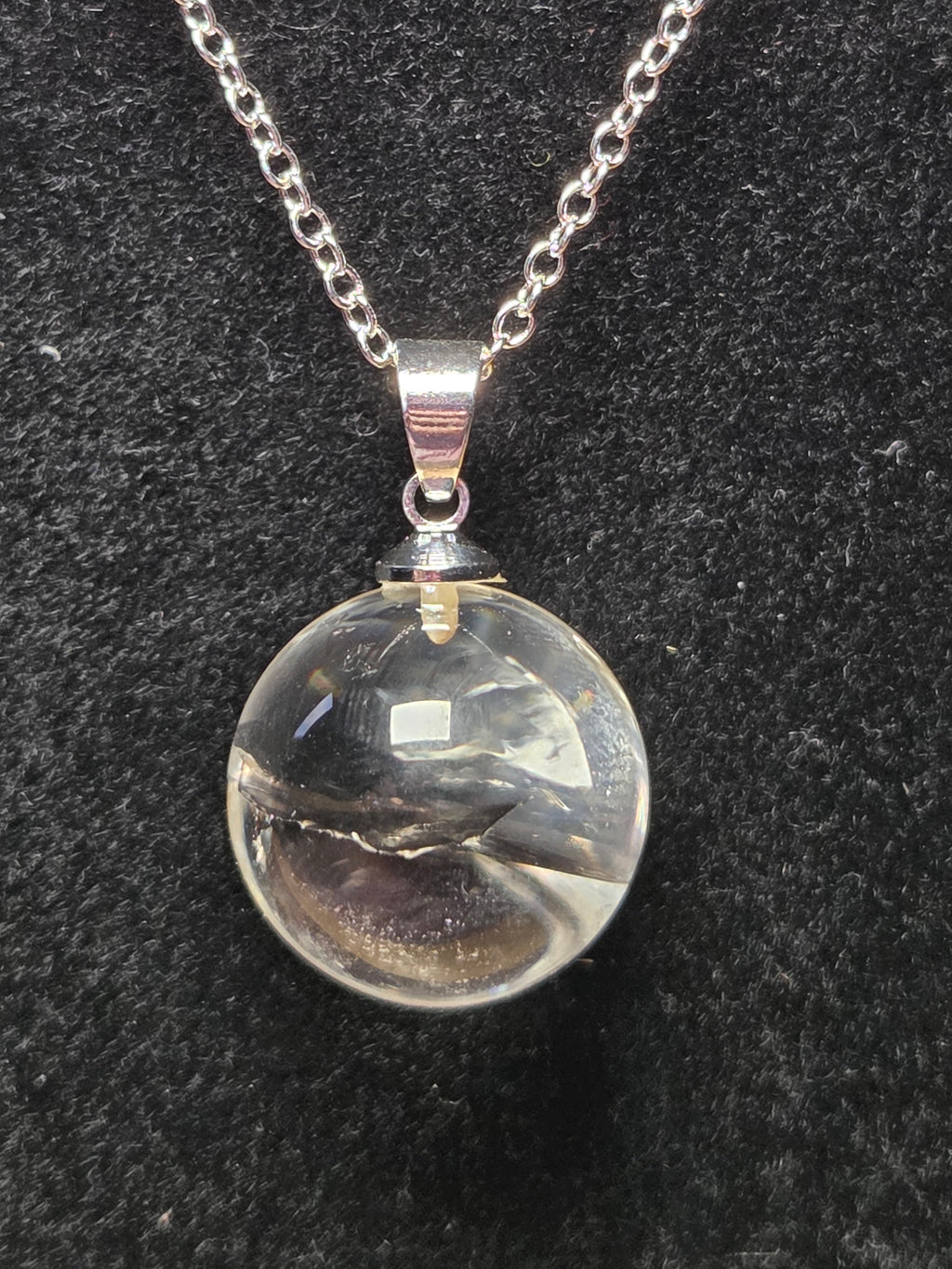 S925 Crystal  sphere necklace