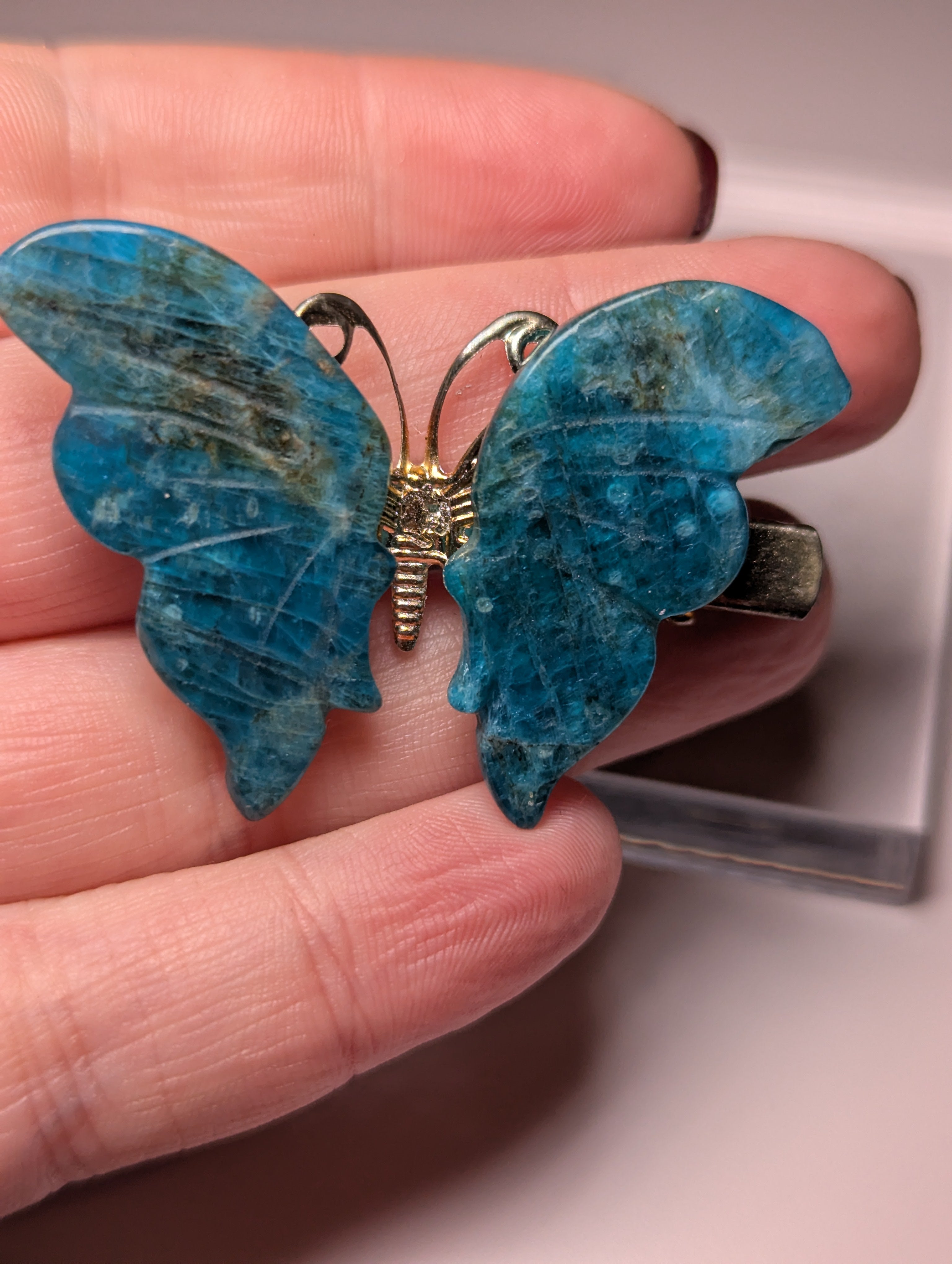 Apatite crystal butterfly