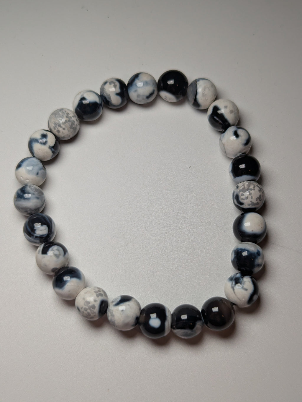 Orca agate crystal bracelet