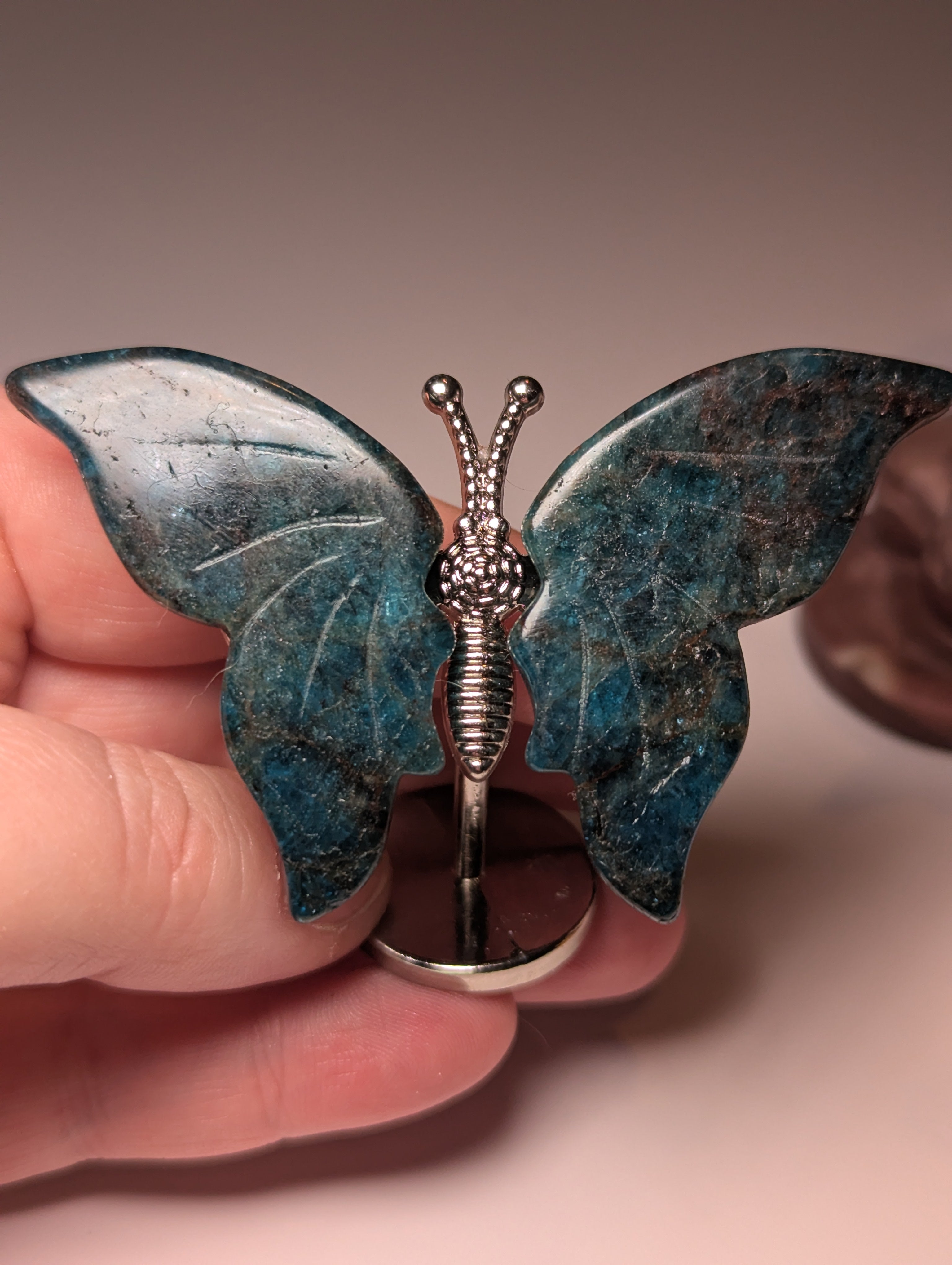 Crystal butterfly carving