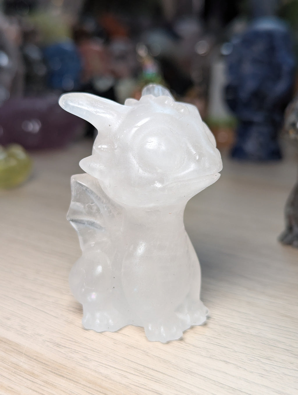 crystal dragon carving